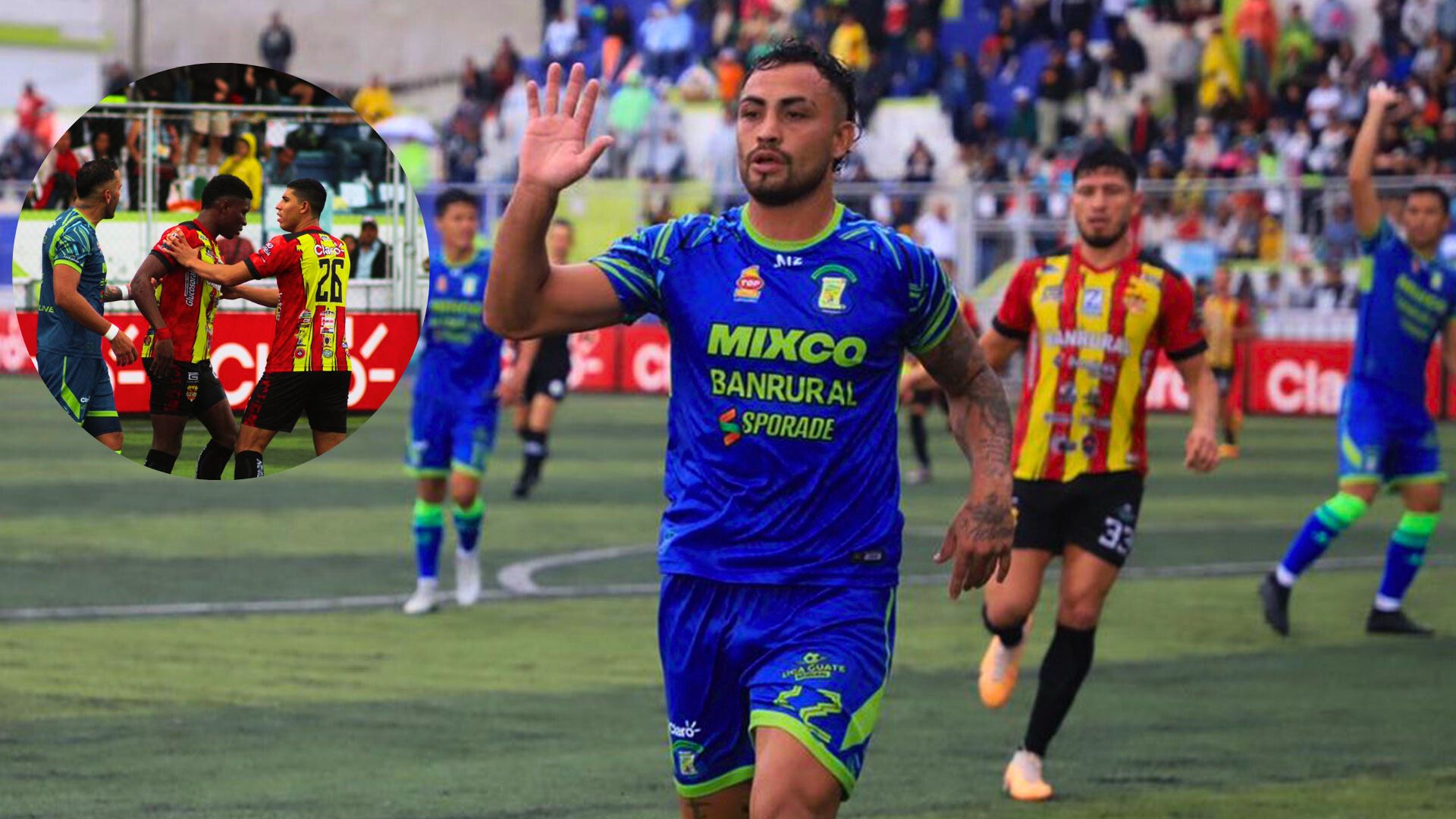 Gonzálo Carmona de Mixco reacciona durante el partido.