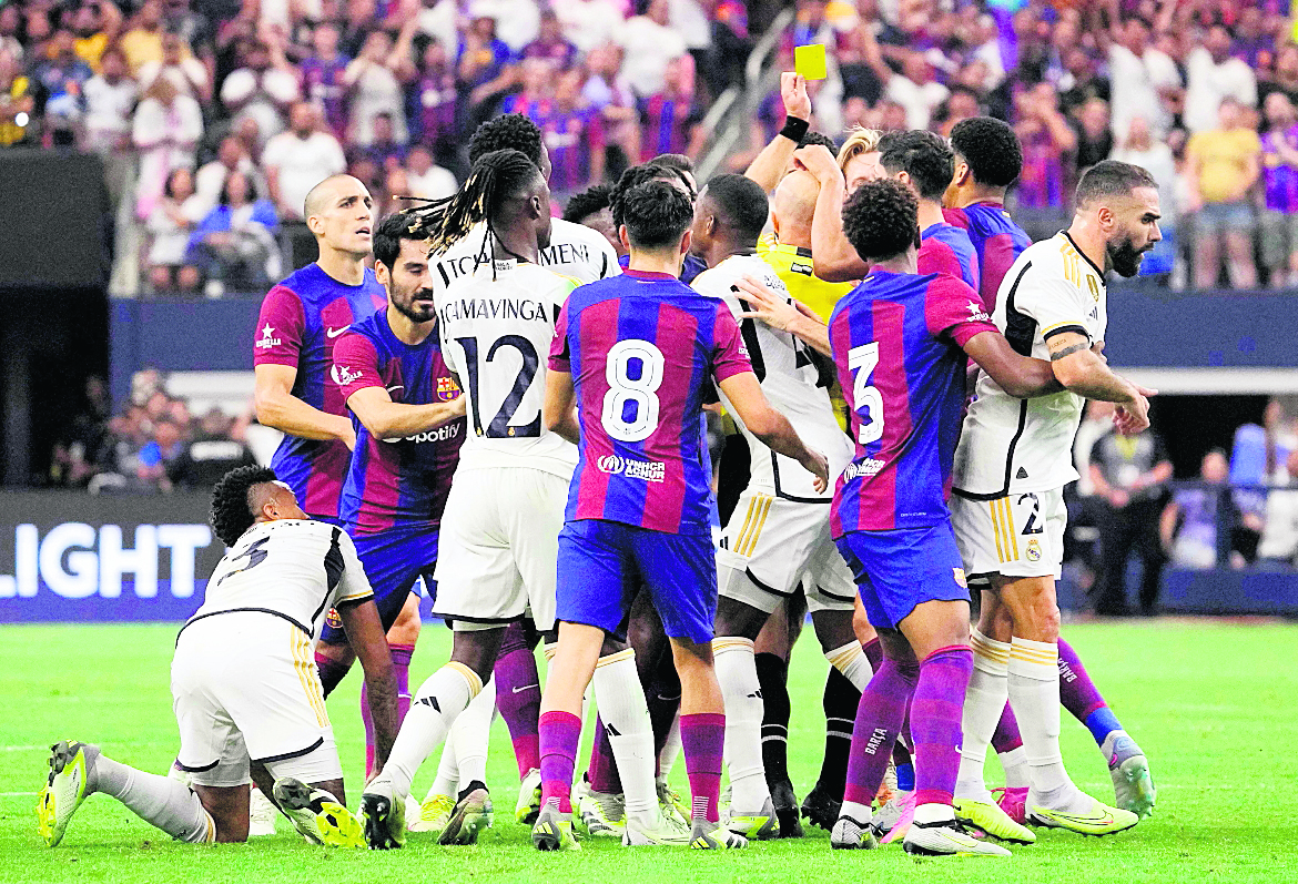 El FC Barcelona goleó 3-0 al Real Madrid en el partido disputado en Arlington (afueras de Dallas)  (Foto Prensa Libre: AFP).
