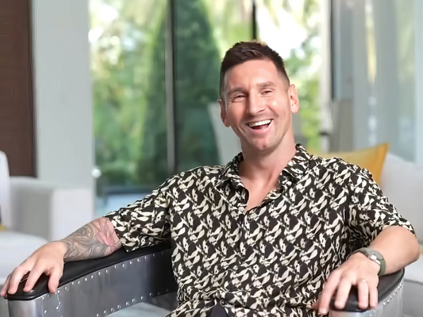 Lionel Messi en una entrevista