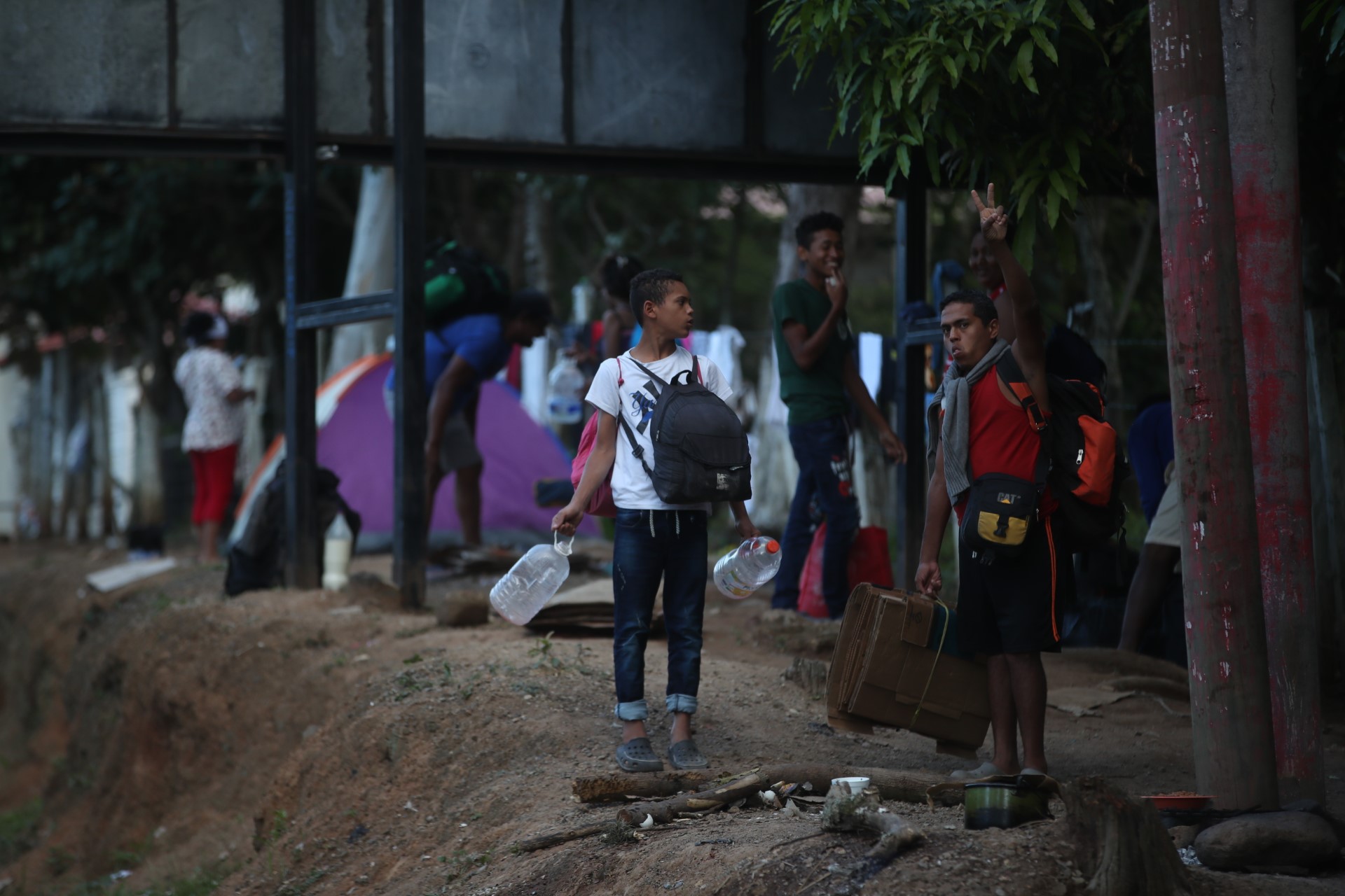 La ciudad de Esquipulas, Chiquimula, se ha convertido en un centro de reunión para decenas de migrantes venezolanos.