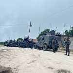 El Ejército de Guatemala desplazó a elementos a la frontera de Guatemala con México en aldeas de Tacaná, San Marcos que colindan con Motozintla, Chiapas. (Foto Prensa Libre: Ejército de Guatemala).