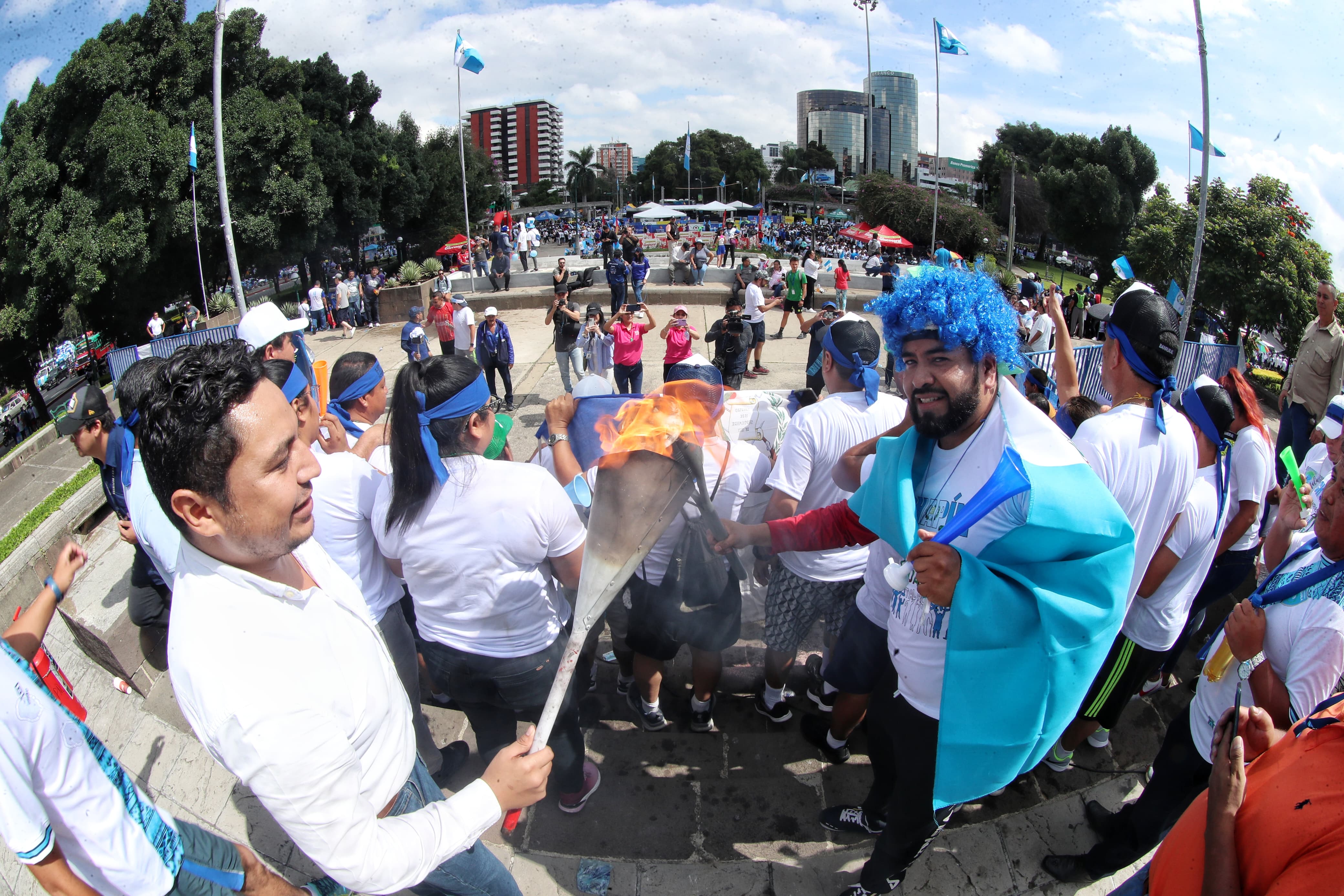 Antorchas por la independencia de Guatemala. 14 de septiembre'