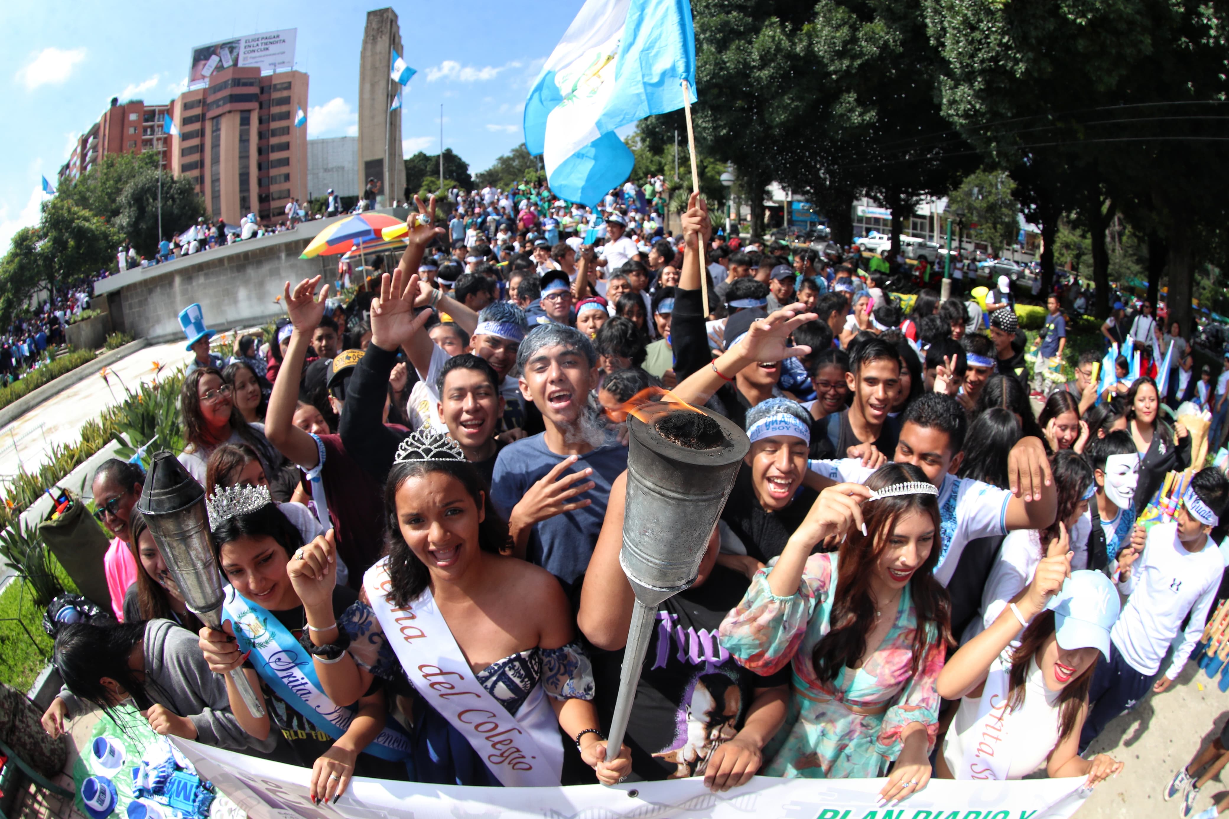 Antorchas por la independencia de Guatemala. 14 de septiembre'