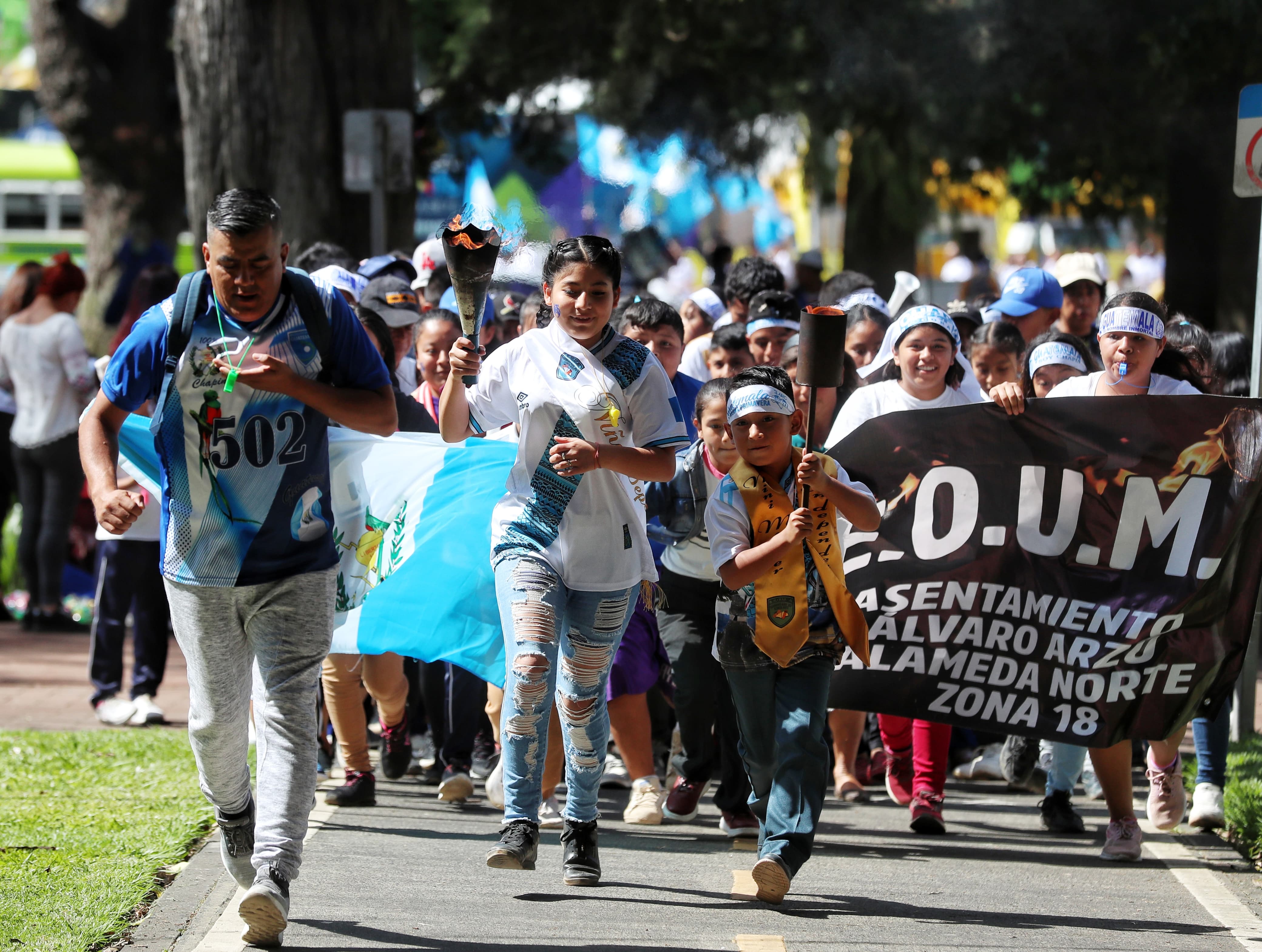 Antorchas por la independencia de Guatemala. 14 de septiembre'