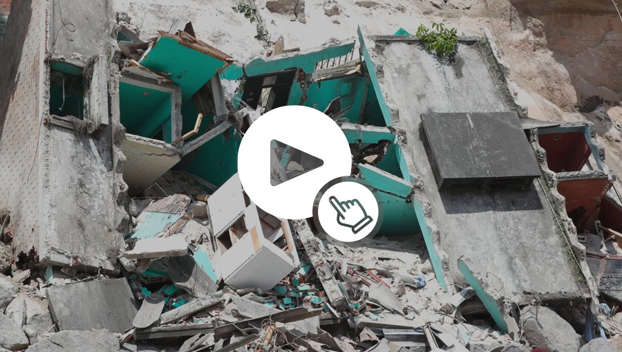 Las viviendas han colapsado en San Miguel Petapa desde inicios de sep