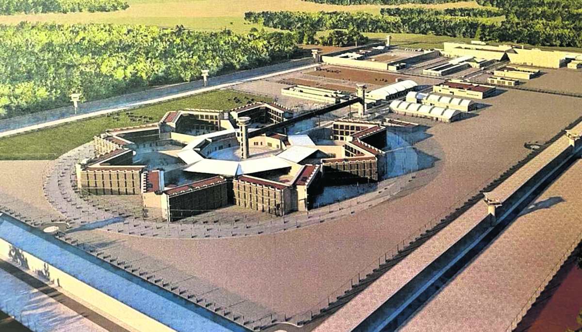 Modelo de la cárcel de máxima seguridad que se construye en Masagua, Escuintla. (Foto Prensa Libre: Hemeroteca PL)