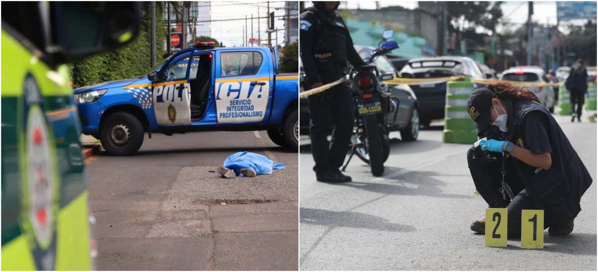 Dos presuntos asaltantes fueron asesinados presuntamente por dos pilotos que reaccionaron a los hechos criminales. Uno ocurrió en la zona 10 y el otro en la 13 capitalina. (Foto Prensa Libre: CBM y Erick Ávlila).