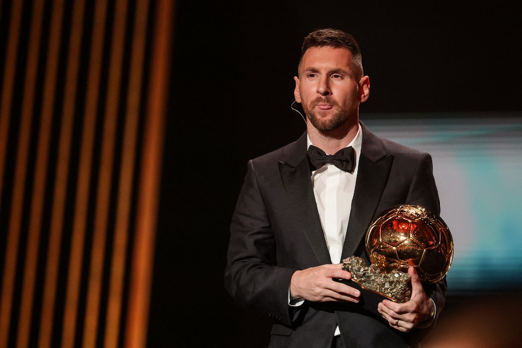 Messi ganó su octavo balón de oro este lunes. Foto Prensa Libre (AFP)