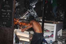 Primeras horas de la noche del 9 de octubre son marcadas por tensión en la ciudad capital