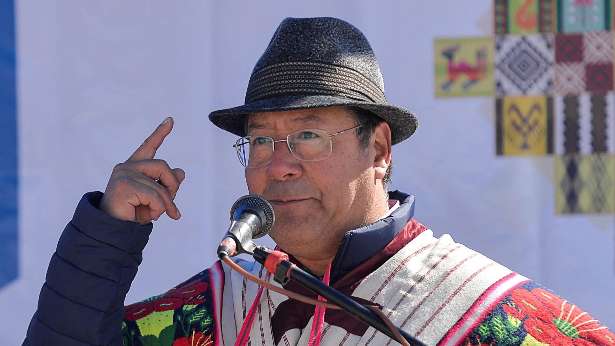 El presidente de Bolivia, Luis Arce, sostuvo una reunión con el representante diplomático palestino en La Paz, Mahmoud Elalwani.