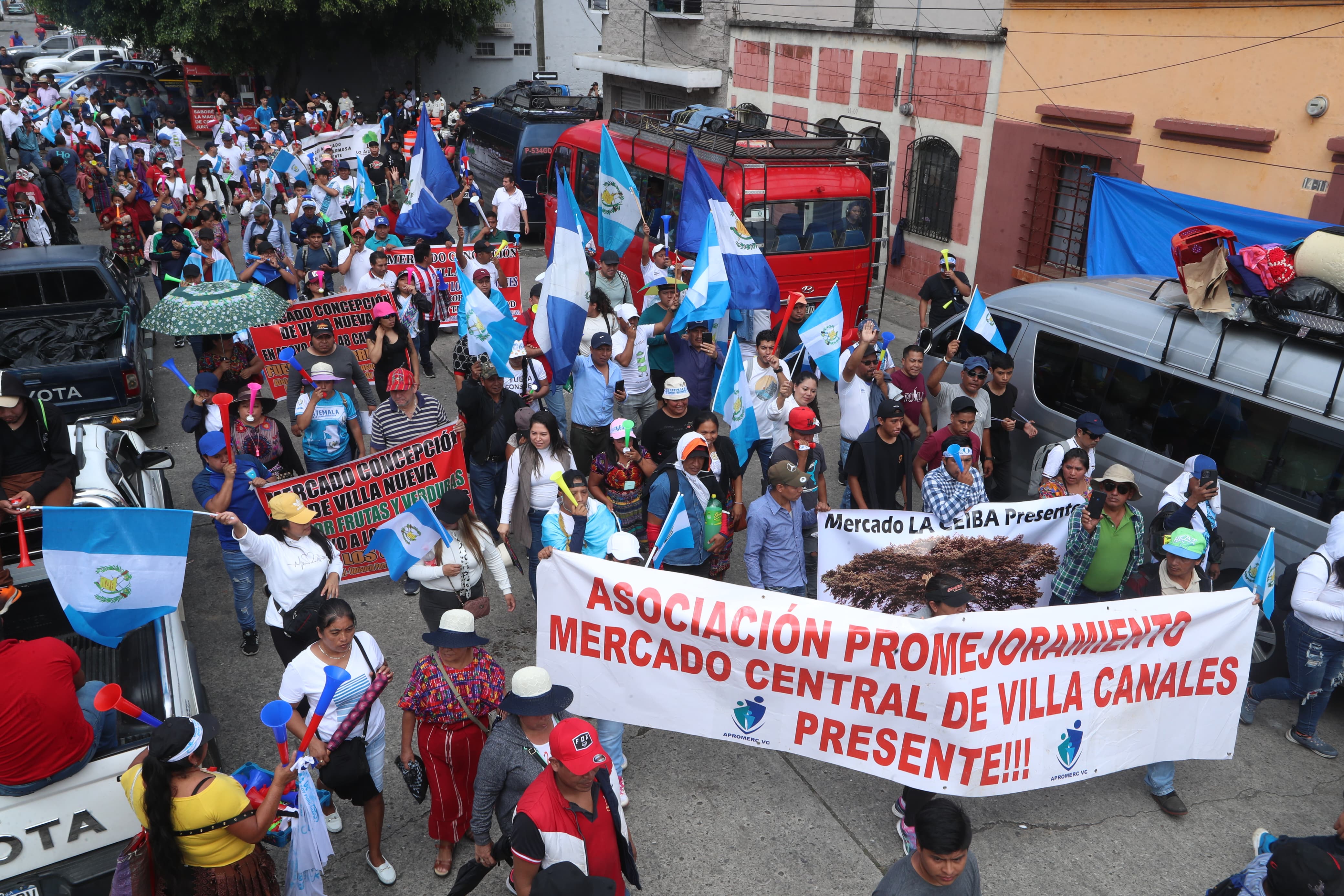 Las protestas para exigir la renuncia de la fiscal general, María Consuelo Porras Argueta continúan en la capital. (Foto Prensa Libre: Esbin García)