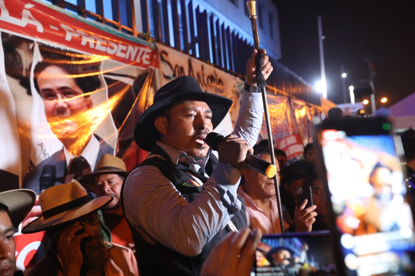 Las autoridades indígenas anunciaron que las protestas y bloqueos continuarán hasta que Consuelo Porras renuncie como fiscal general. (Foto Prensa Libre: Maria Renée Barrientos)