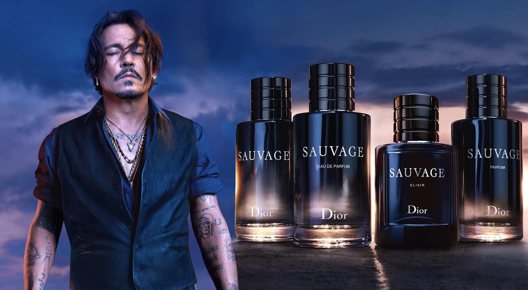 Johnny Depp de nuevo es la imagen de la nueva colección Sauvage de Dior. Foto Prensa Libre: Cortesía