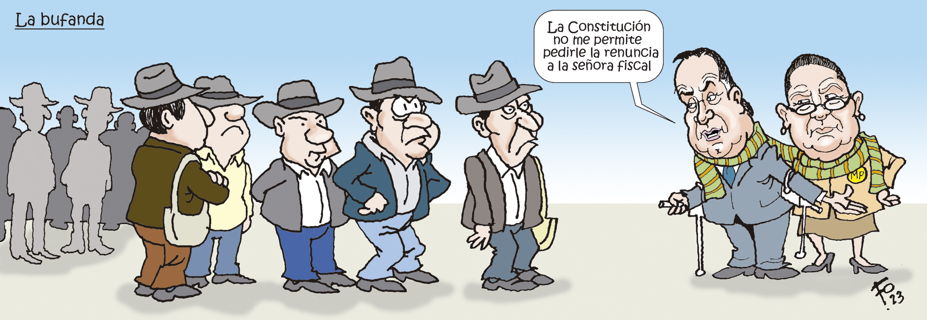 Personajes: Alejandro Giammattei y Consuelo Porras.