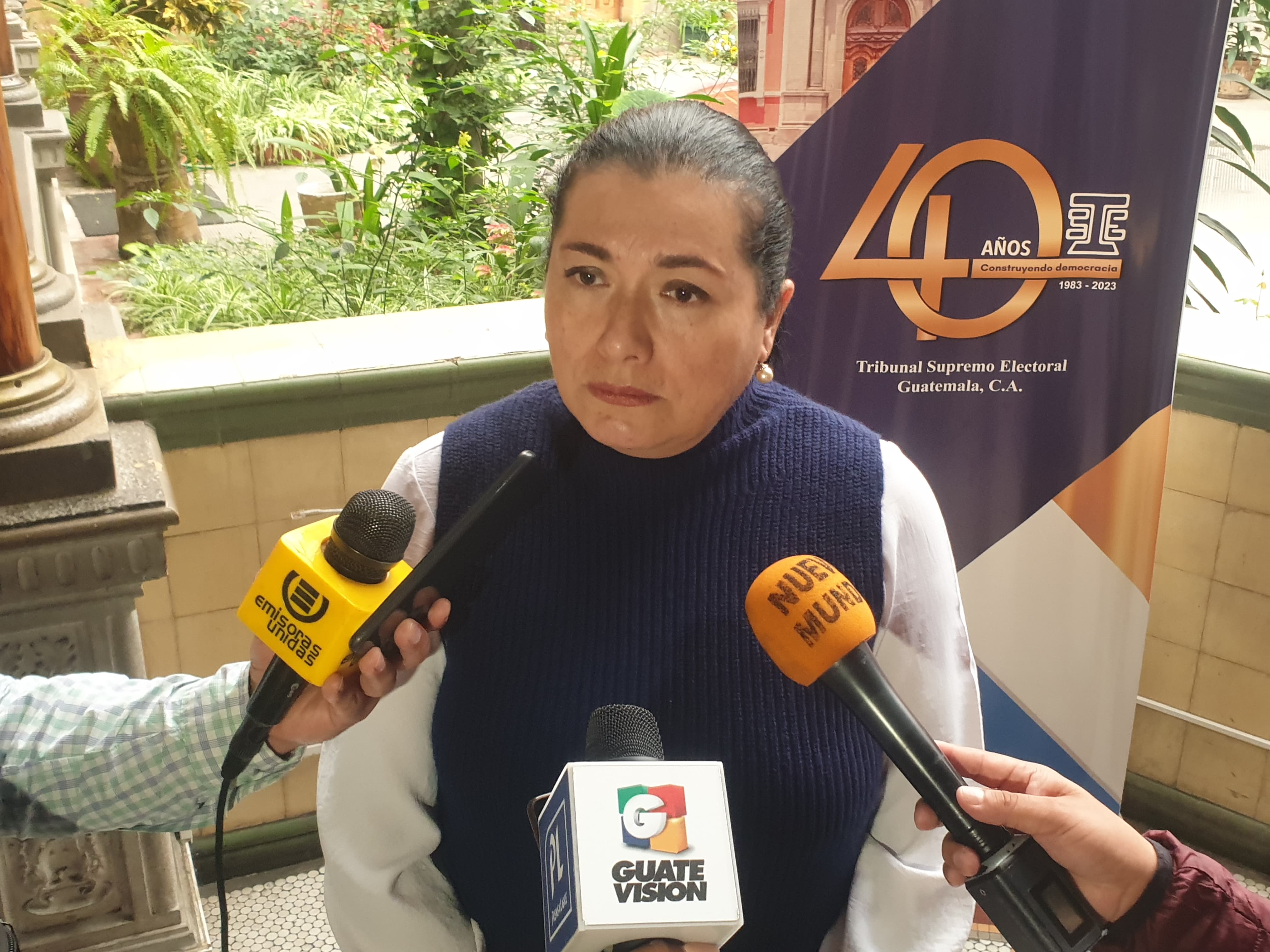 Blanca Alfaro, presidenta del TSE, habla sobre la finalización del proceso electoral este 31 de octubre de 2023. (Foto Prensa Libre: Byron Baiza)
