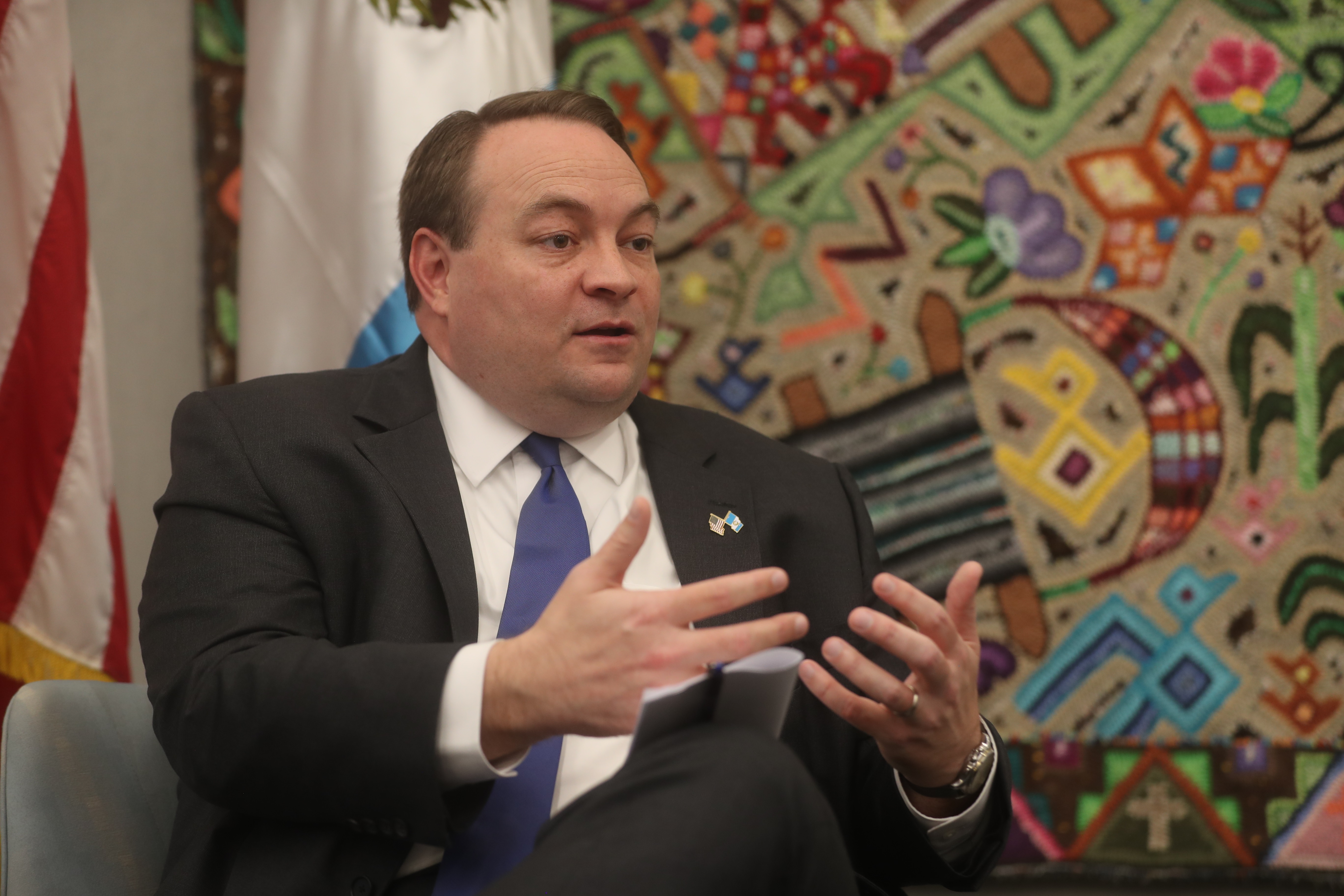 Patrick Ventrell, encargado de Negocios de la Embajada de EE. UU. en Guatemala, habla de diversos temas de la coyuntura nacional con Prensa Libre: (Foto Prensa Libre: Juan Diego González)