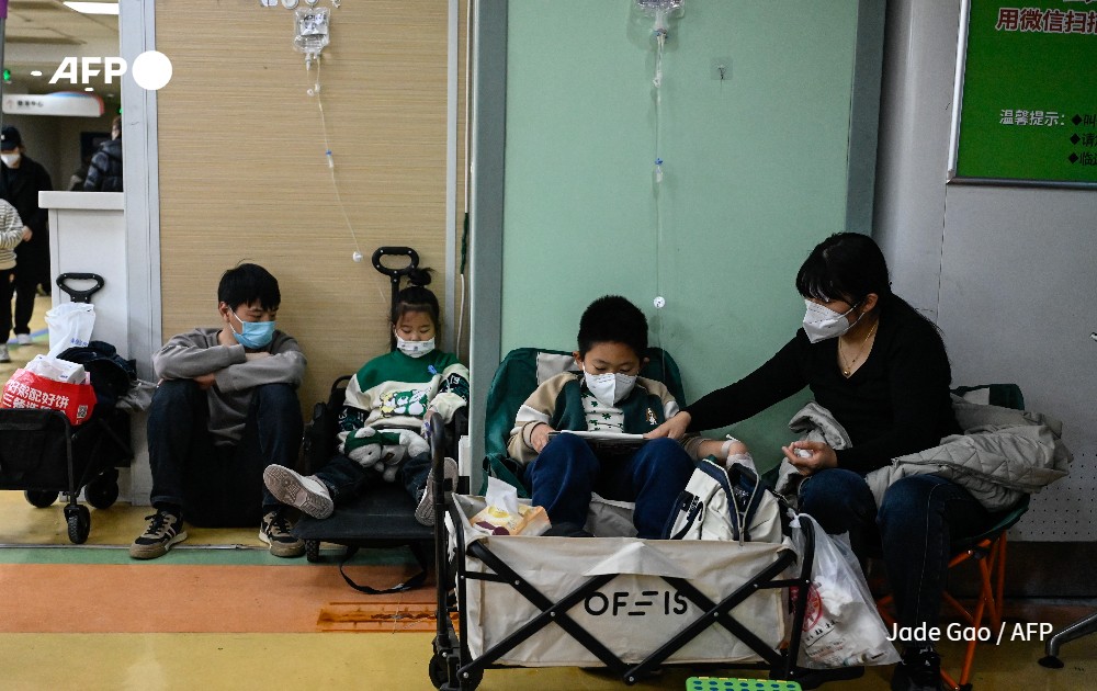 China ha registrado un incremento en enfermedades respiratorias en los últimos días. (Foto Prensa Libre: Jade Gao / AFP)