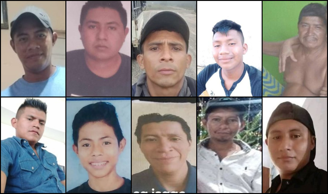 Estos son los diez guatemaltecos desaparecidos en Chiapas, México, desde el 16 de noviembre pasado. El Ministerio Público investiga el hecho. (Foto Prensa Libre: Hemeroteca PL). 