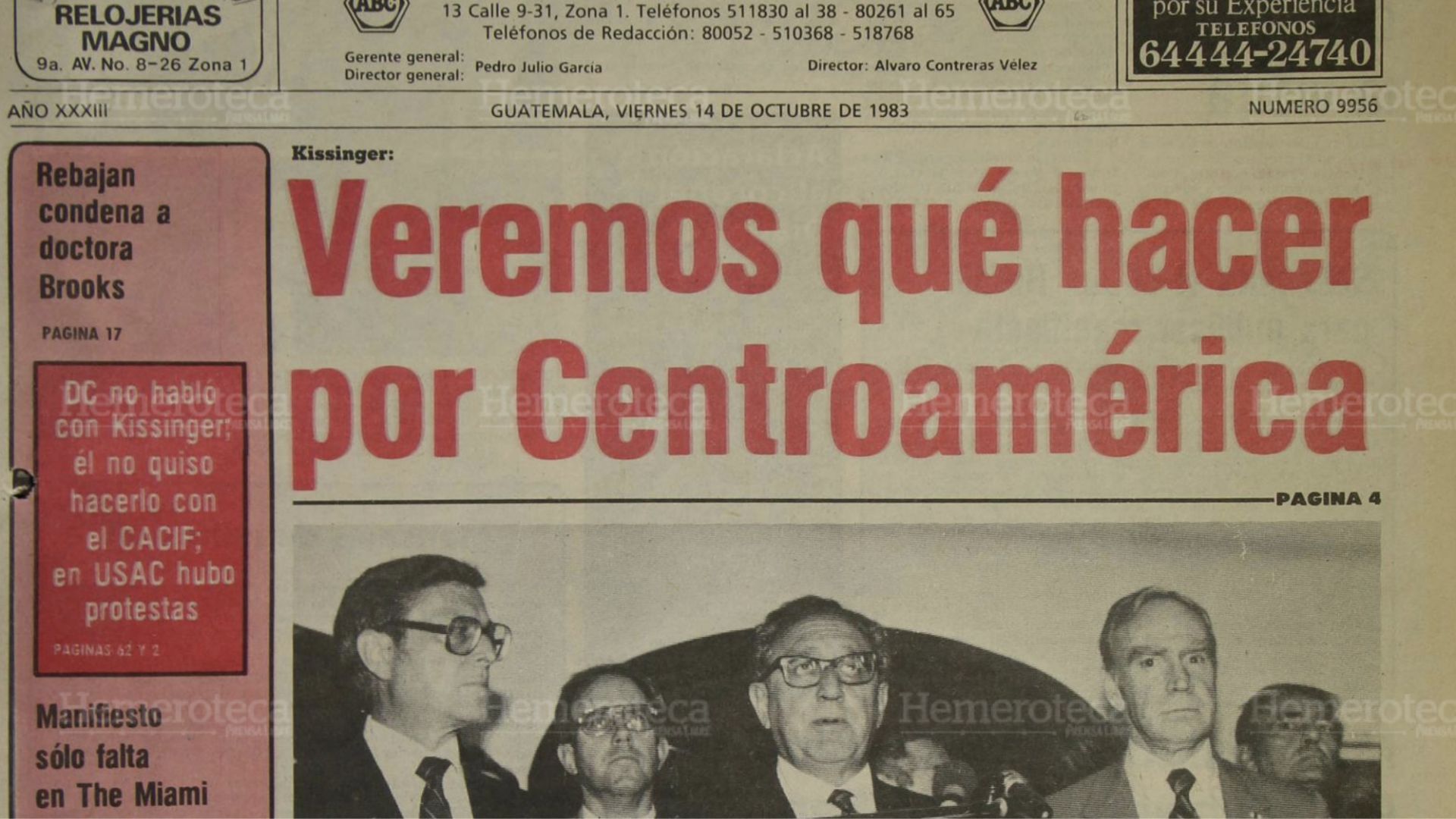 La muerte de Henry Kissinger y su visita a Guatemala