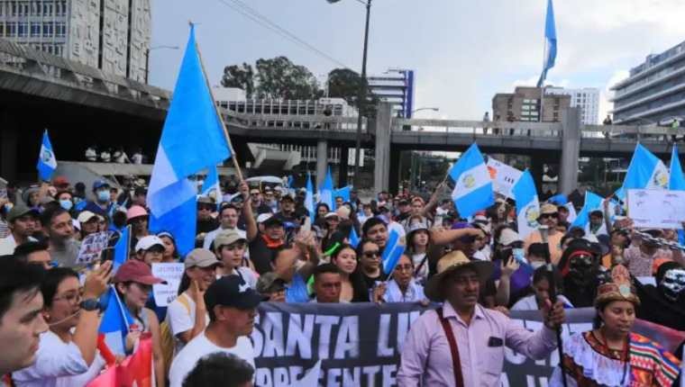 Guatemala ha sido escenario de manifestaciones este 2023 en rechazo a acciones contra el proceso electoral 2023. (Foto Prensa Libre: Hemeroteca PL)