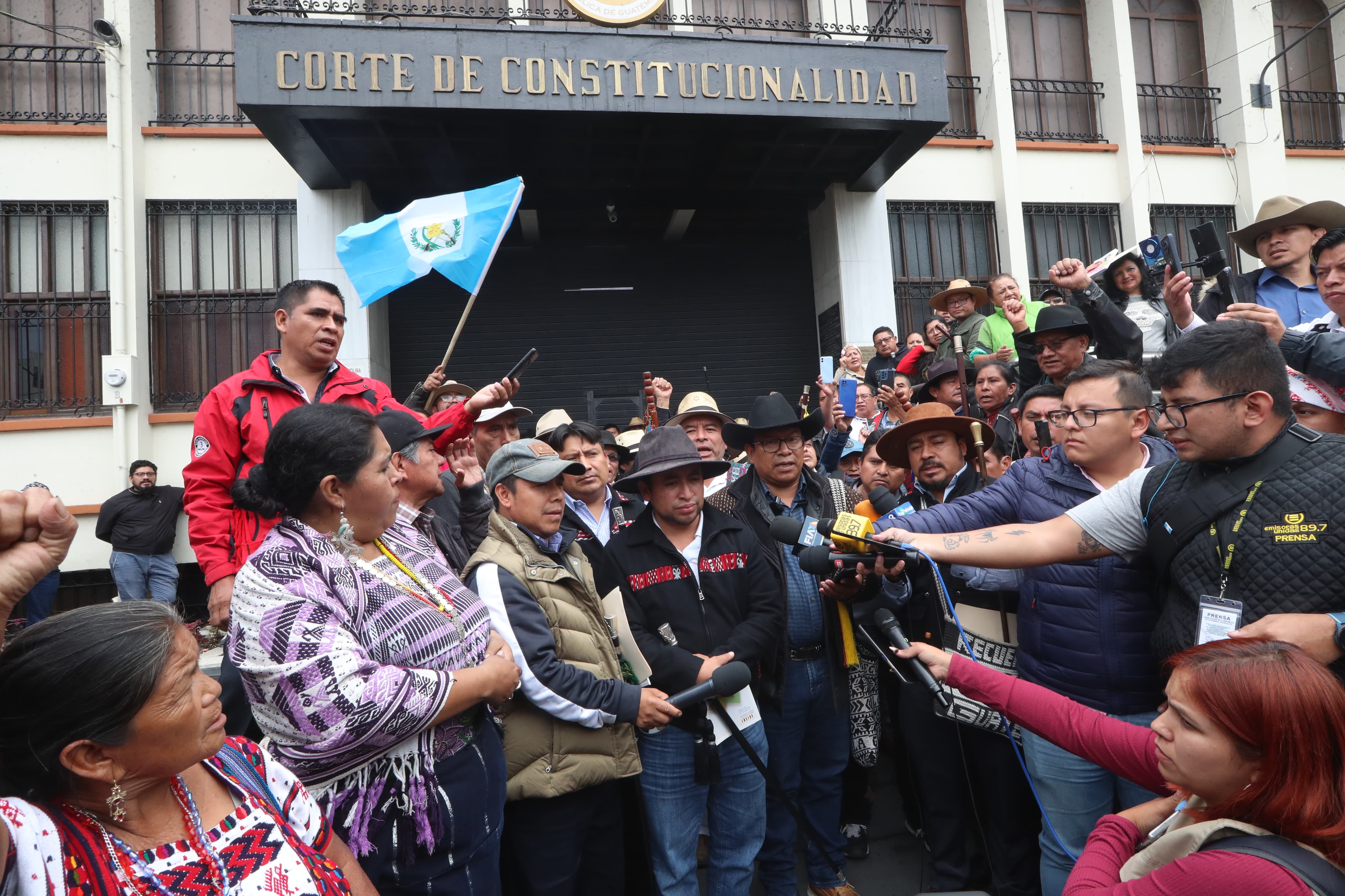 Las autoridades ancestrales han liderado movilizaciones desde el octubre pasado. (Foto Prensa Libre: Esbin García)