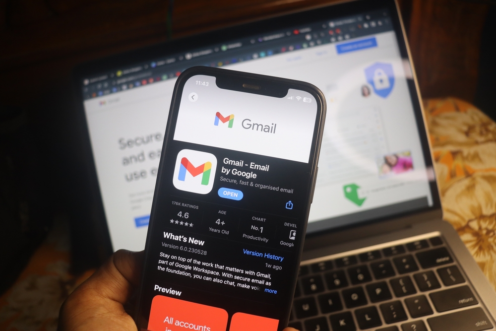 Cuenta de Gmail en un teléfono móvil