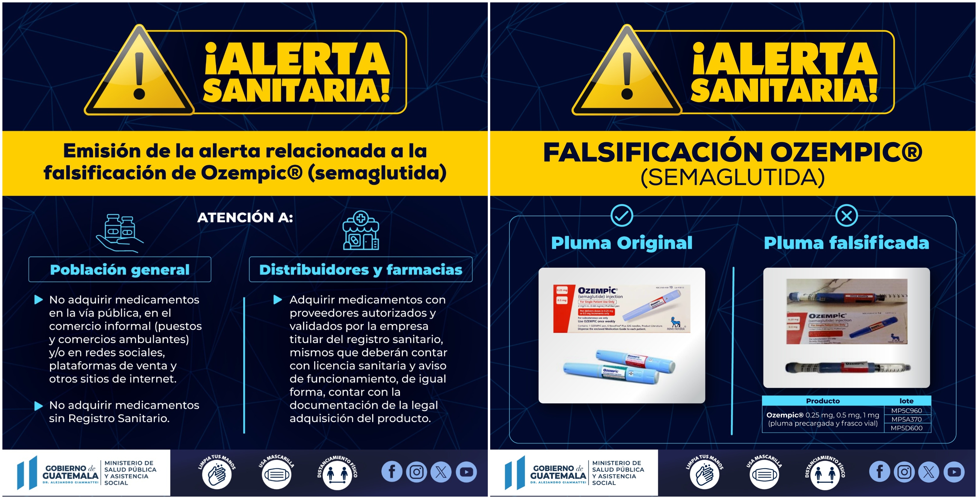 El Ministerio de Salud Pública y Asistencia Social alerta este17 de diciembre sobre la venta en redes sociales, y otras formas, de dos medicamentos falsifiacados que sirven para algún tipo de cáncer y la diabetes, confirman autoridades guatemaltecas. (Foto Prensa Libre: Hemeroteca PL).