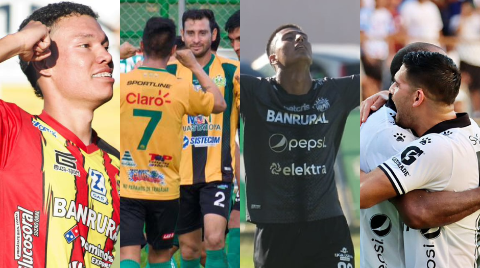 Zacapa, Guastatoya, Xelajú MC y Comunicaciones son los semifinalistas. Foto Prensa Libre (Liga de futbol de Guatemala y Xelajú MC)