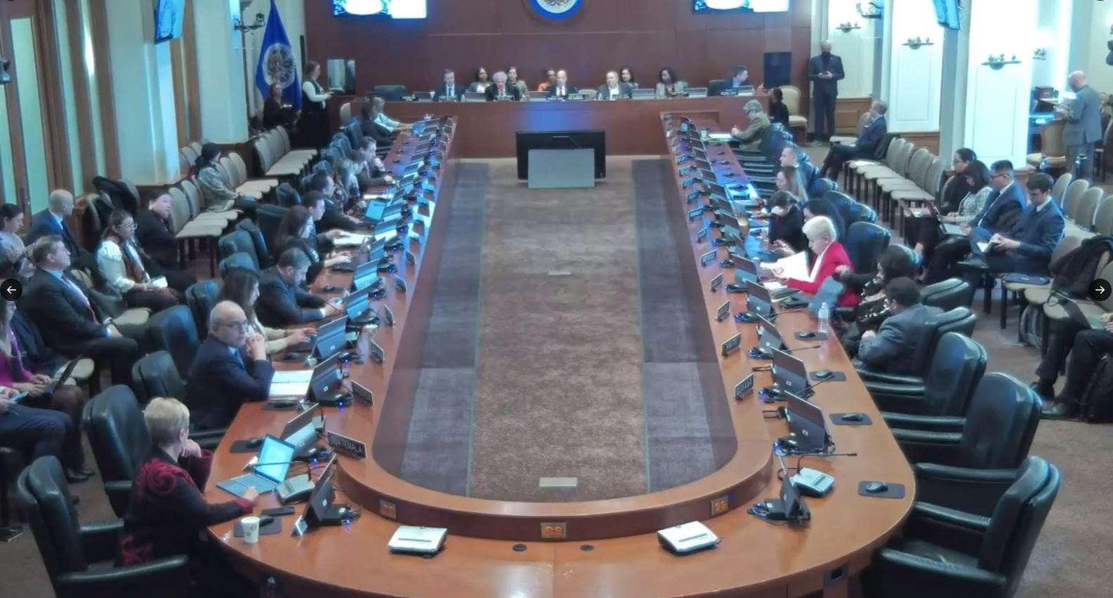 El Consejo Permanente de la OEA discute la situación sobre Guatemala. (Foto Prensa Libre: Captura de pantalla)