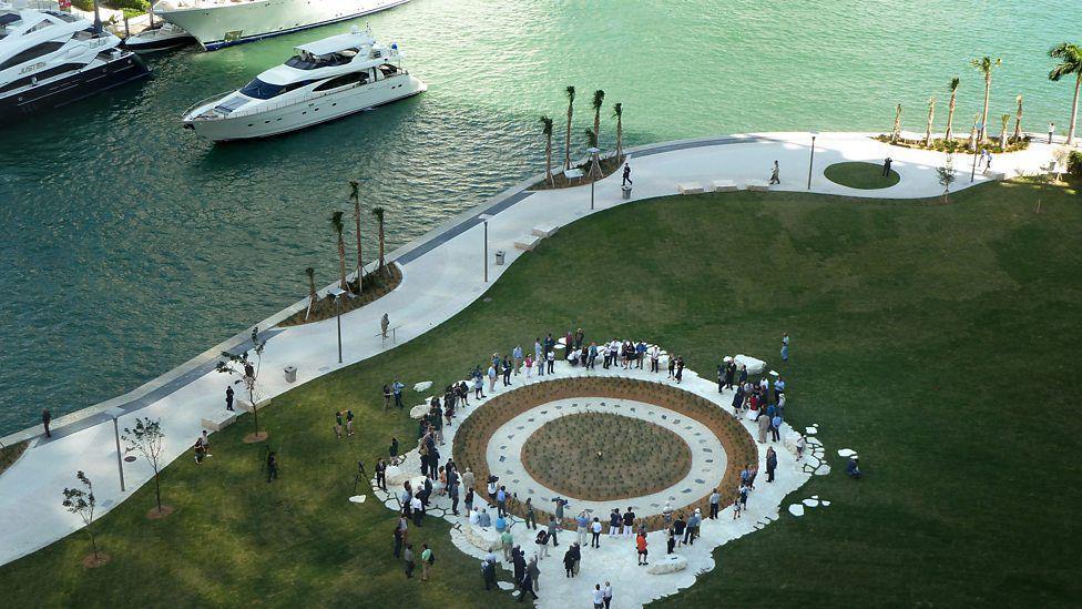Miami Circle es un lugar indígena de 2.700 años de antigüedad que ha sido llamado el "Stonehenge de Estados". GETTY IMAGES