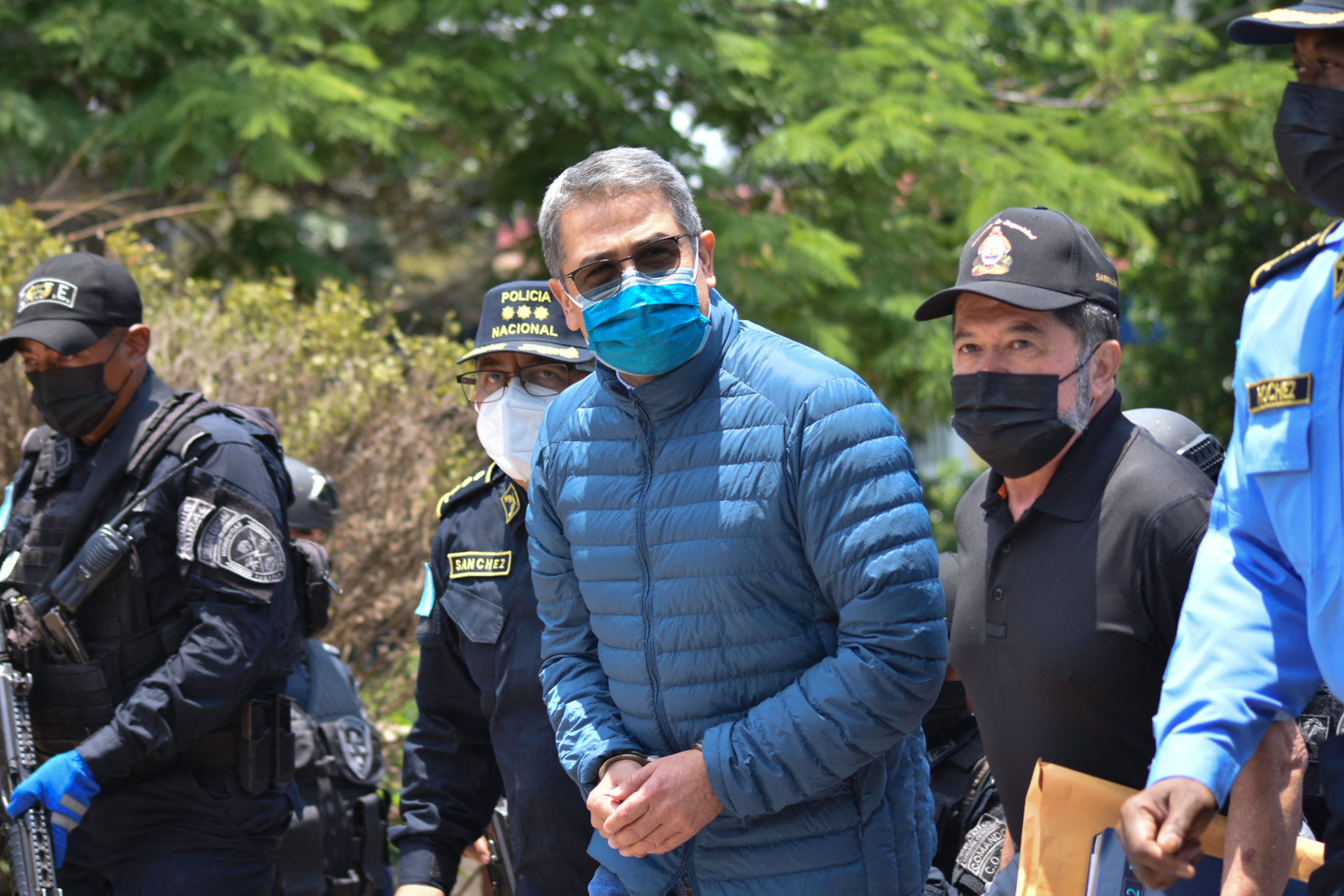El expresidente de Honduras, Juan Orlando Hernández, fue extraditado a EE. UU. bajo señalamientos de narcotráfico. (Foto Prensa Libre: AFP)