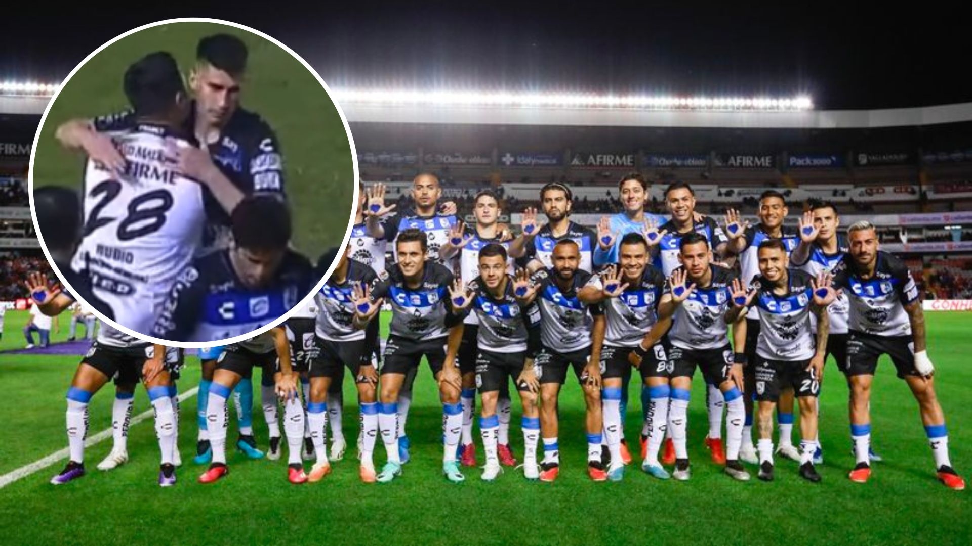 El delantero guatemalteco, Rubio Rubín, entró al minuto 83 del partido entre Gallos Blancos y Toluca. (Foto Prensa Libre: @clubqueretaro)