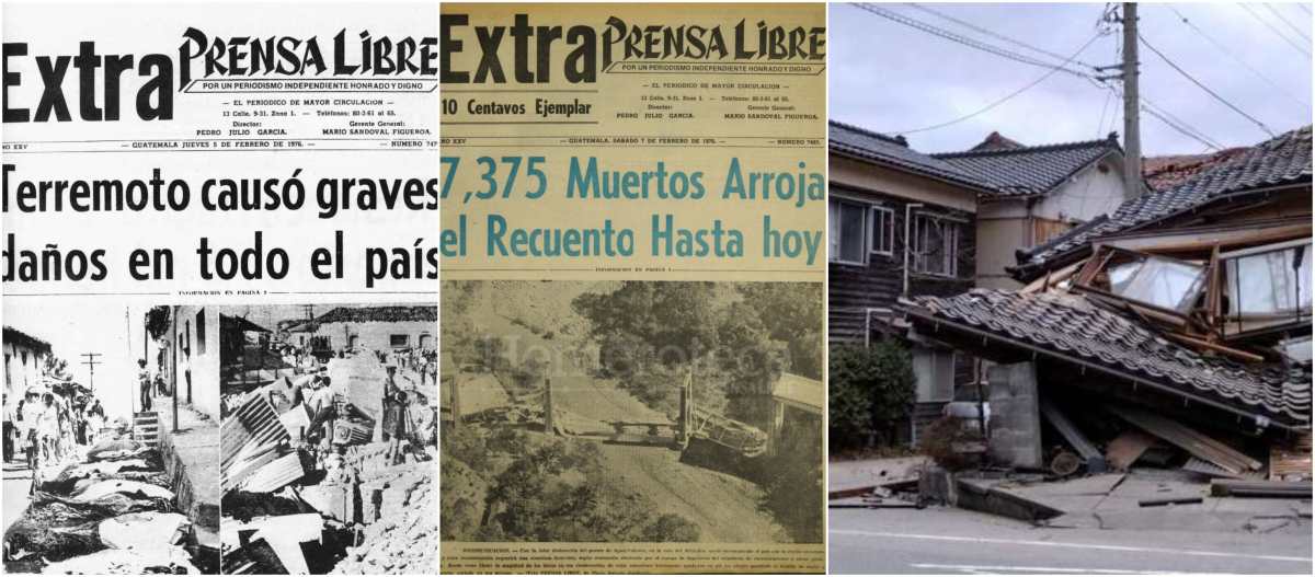 Dos especialistas en la materia comparan el terremoto que ocurrió en Japón el 1 de enero de 2024 con el de Guatemal el 4 de febrero de 1976. (Foto Prensa Libre: Hemeroteca PL).