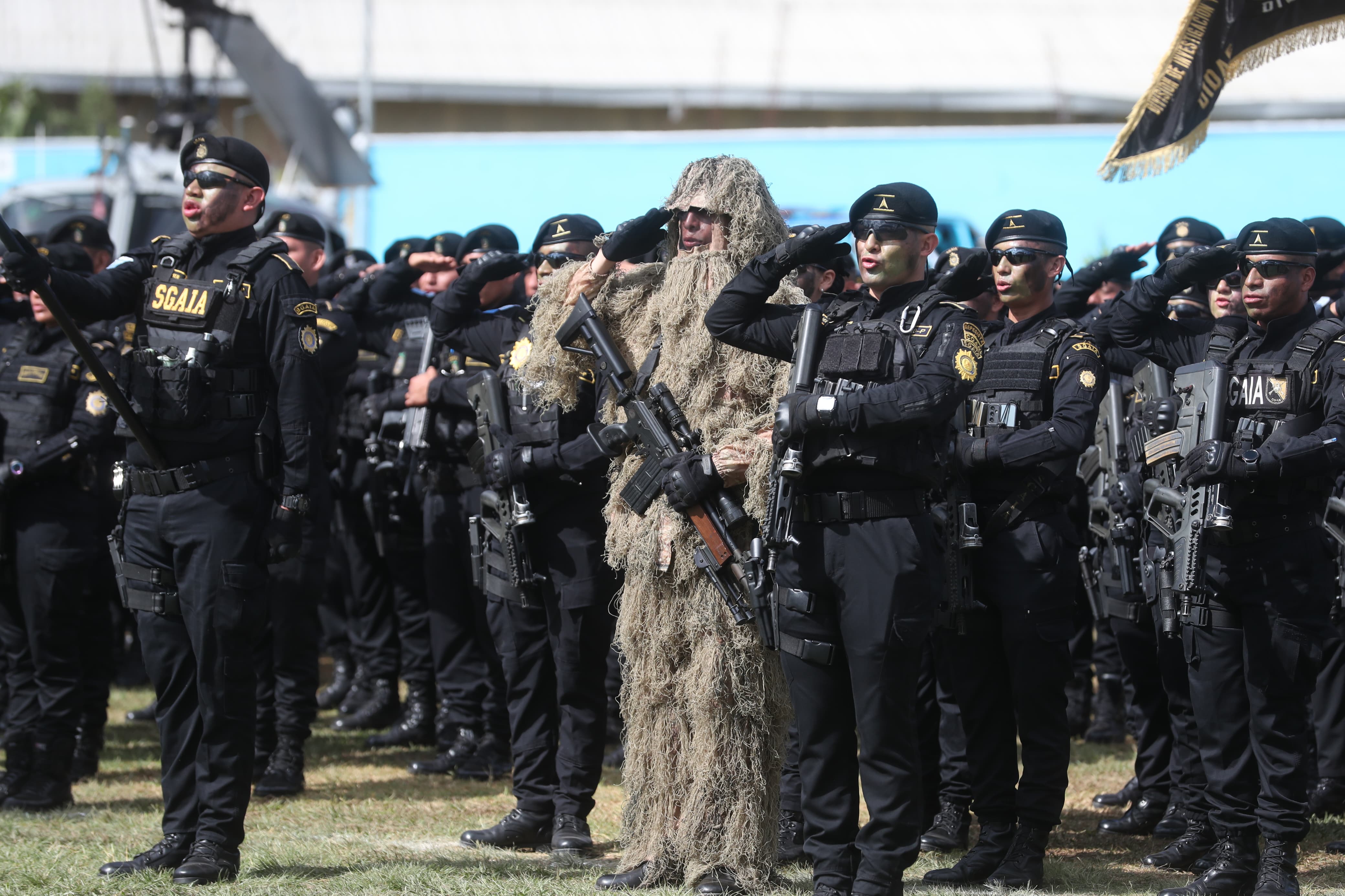 Según Gobernación, agentes de la PNC reciben capacitación de parte del Gobierno de EE. UU. (Foto Prensa Libre: Érick Ávila)