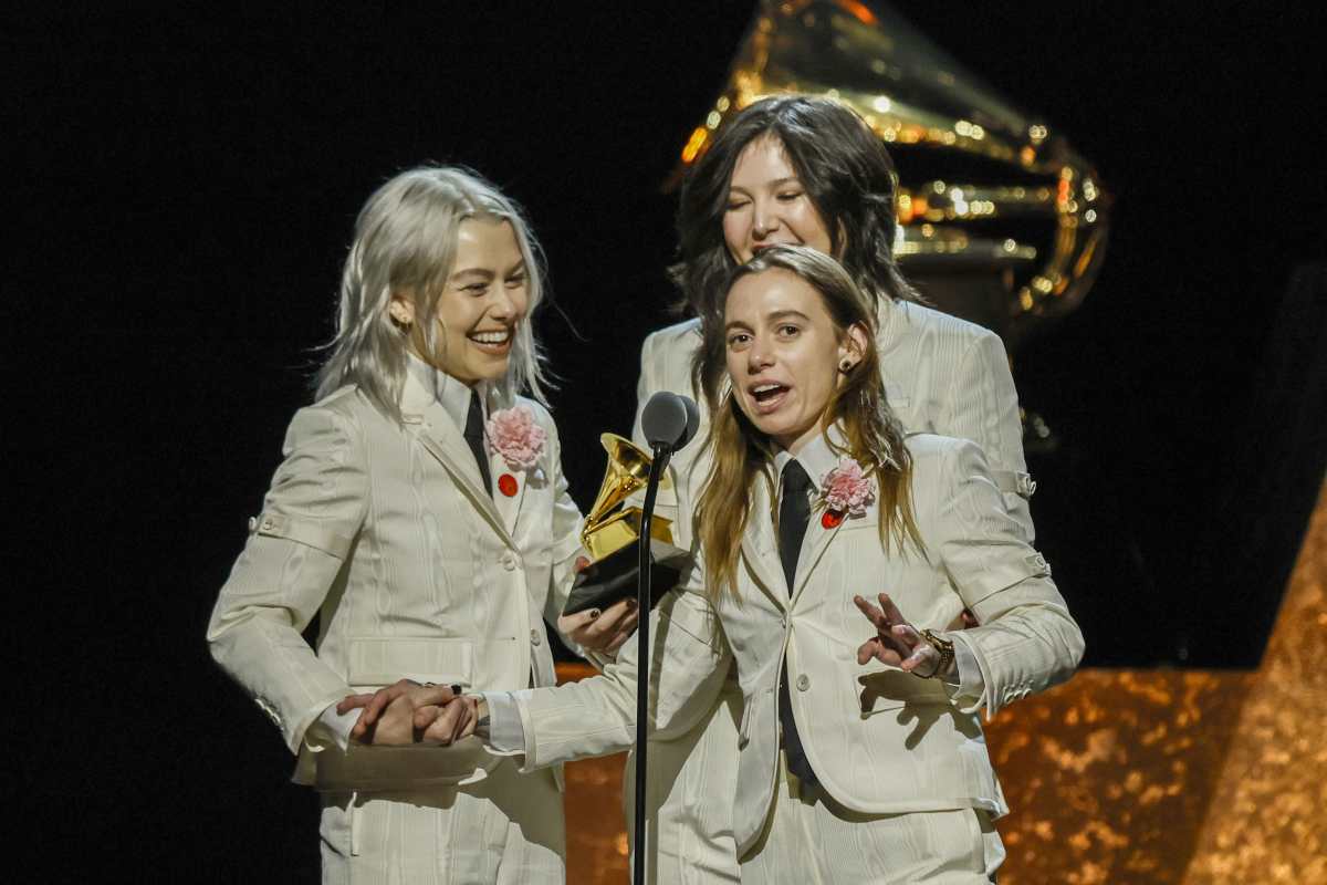 Boygenius ganadoras en la Premier de los Grammy