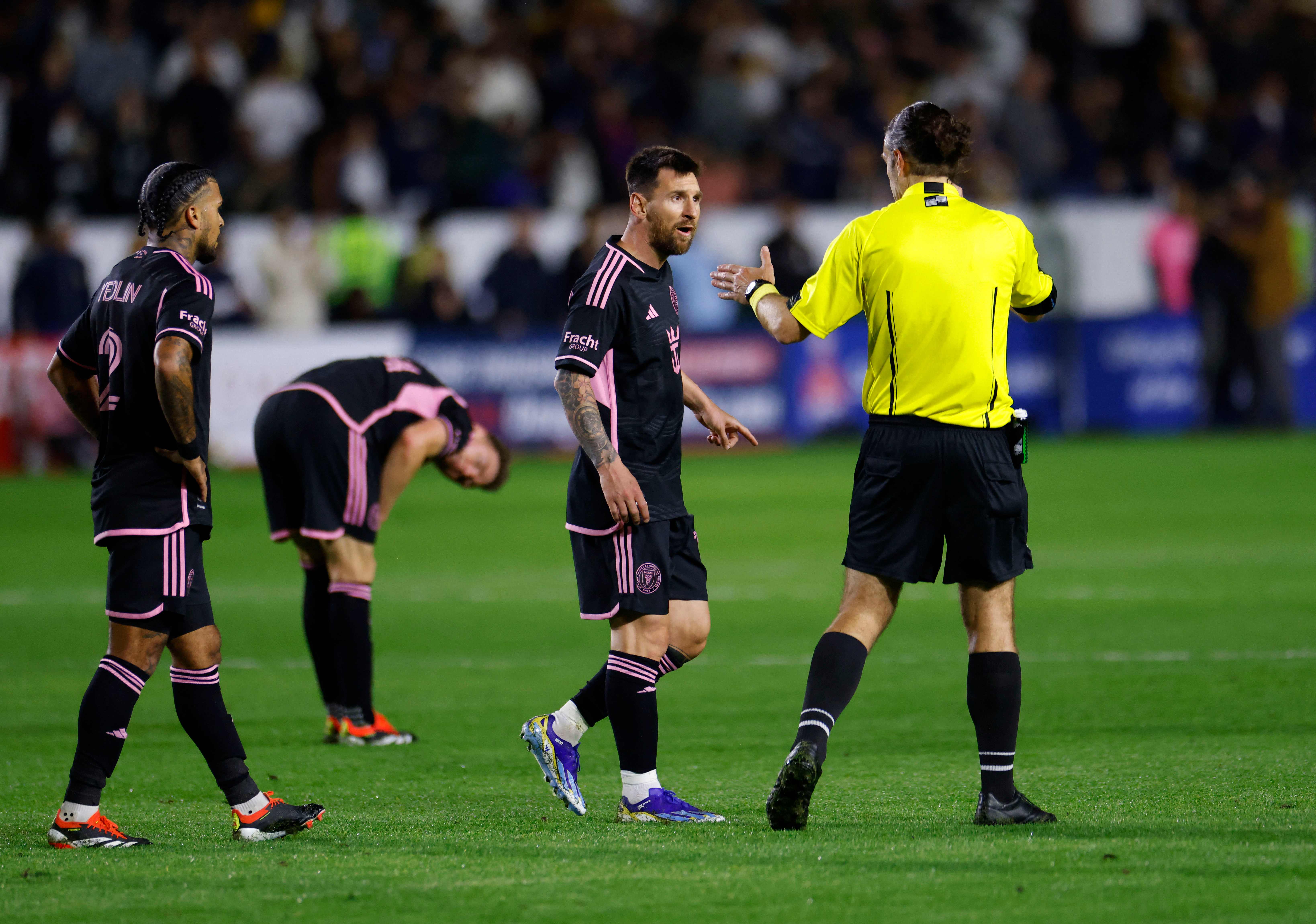 Lionel Messi anotó el gol el 1-1 ante Los Angeles Galaxy. (Foto Prensa Libre: AFP)