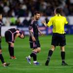Lionel Messi anotó el gol el 1-1 ante Los Angeles Galaxy. (Foto Prensa Libre: AFP)