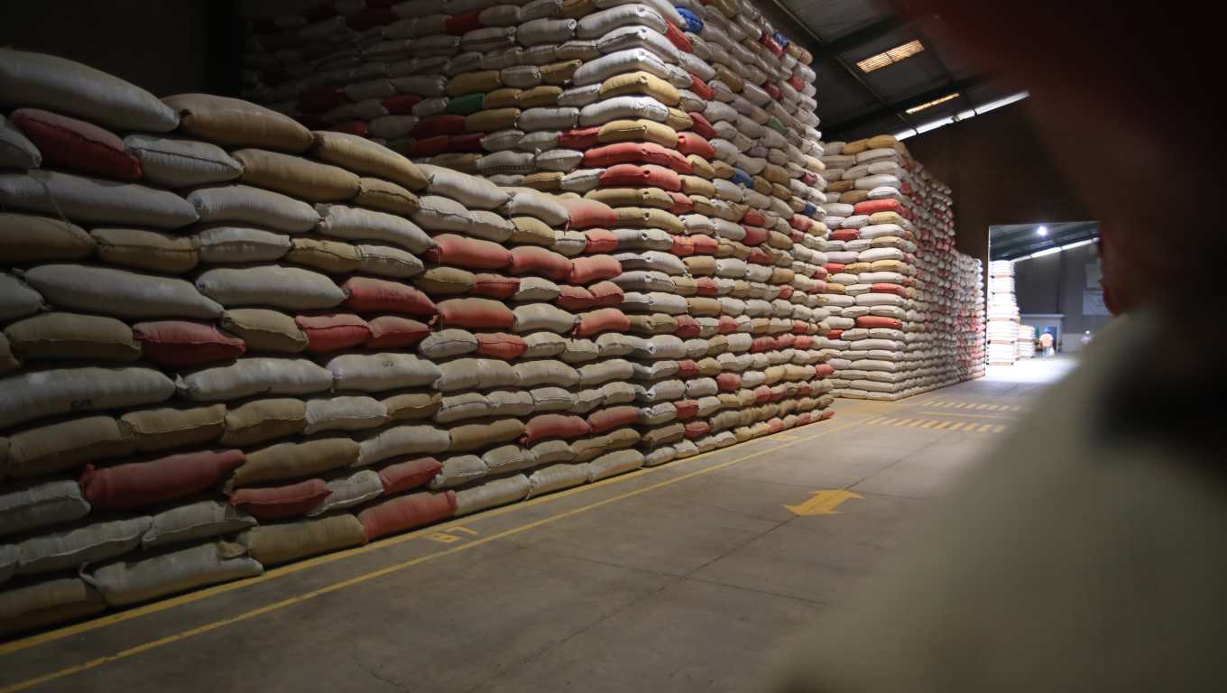 Cientos de sacos de café guatemalteco son exportados al año en todo el mundo. (Foto Prensa Libre: Carlos Hernández)  