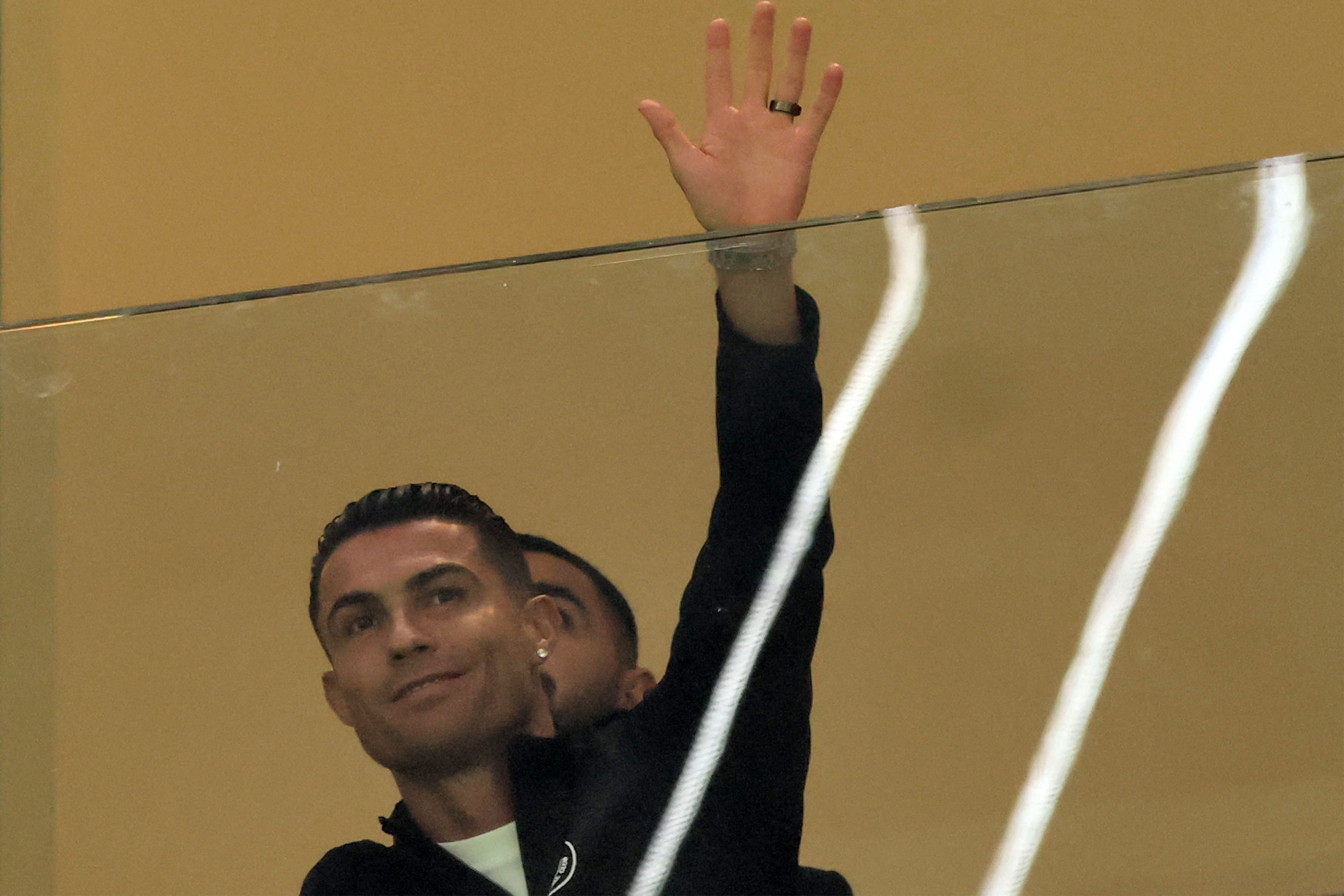 Ronaldo vivió con emoción el partido.