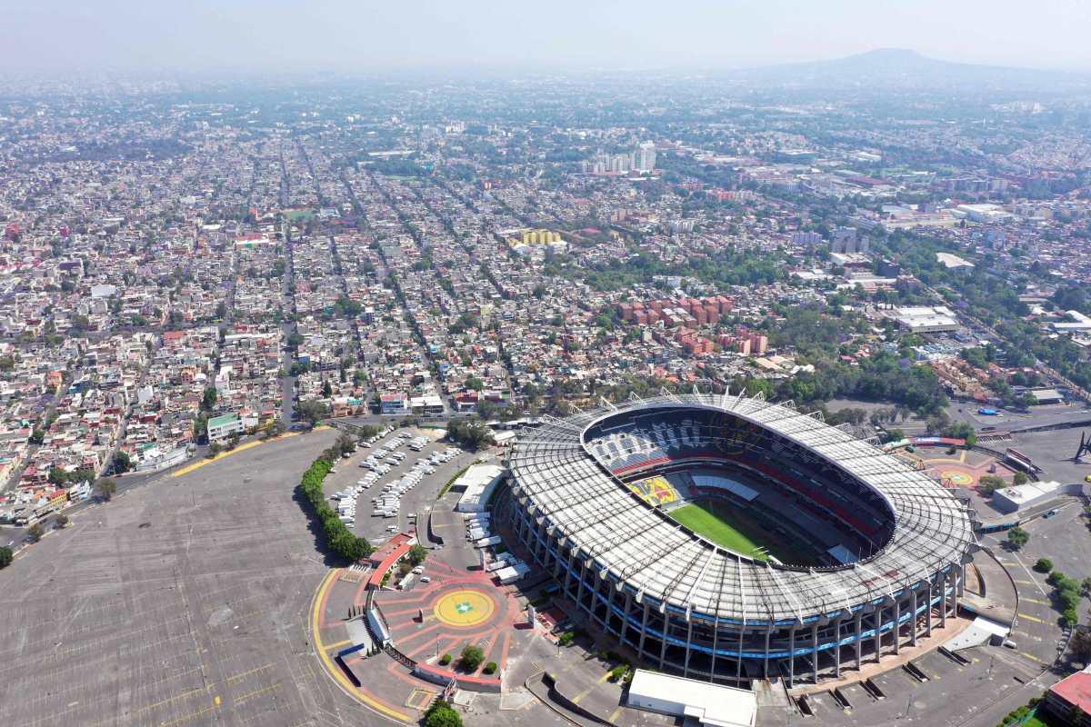 Vista aérea del estadio Azteca, sede del partido inaugural del Mundial 2026