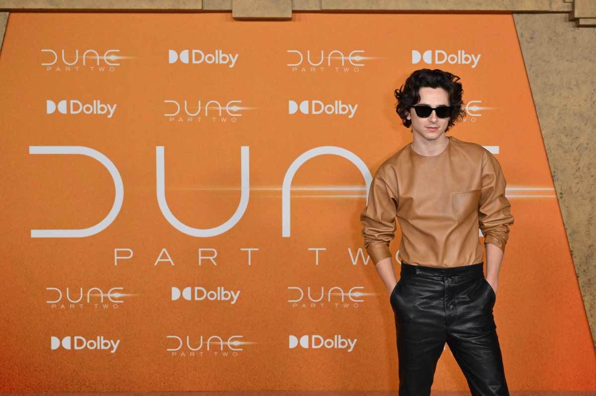 US-French actor Timothee Chalamet arrives for the premiere of Dune: Part Two at Josie Robertson Plaza at the Lincoln Center on February 25, 2024, in New York City. (Photo by ANGELA WEISS / AFP)