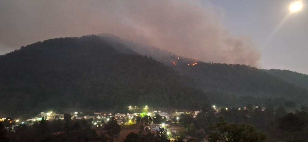 Incendios forestales 2 Totonicapán noche del 23 de febrero 2024