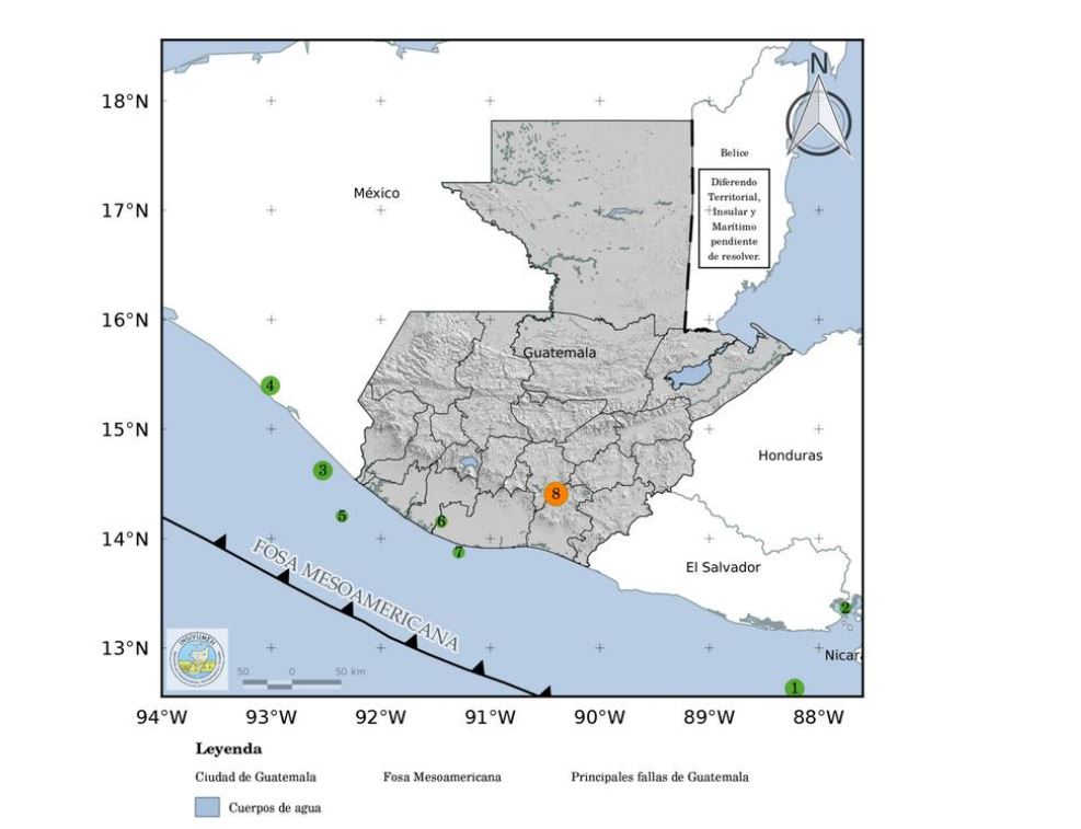 En las últimas 24 horas, se han registrado 8 temblores en Guatemala, de los cuales solo 1 ha sido sensible y ocurrió el 21 de febrero de 2024. (Foto Prensa Libre: Insivumeh)