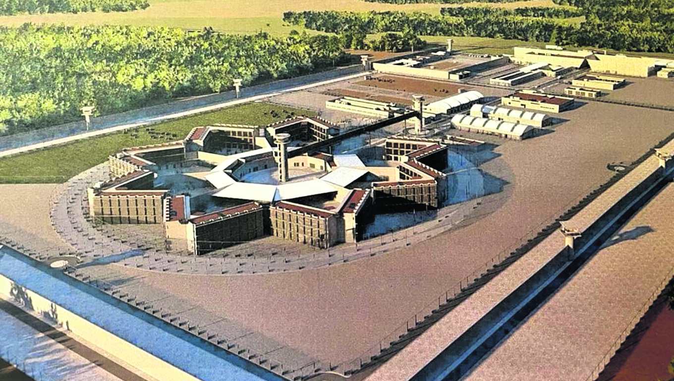 Modelo de cárcel que se construirá en Masagua, Escuintla.  Foto Prensa Libre: Hemeroteca PL)