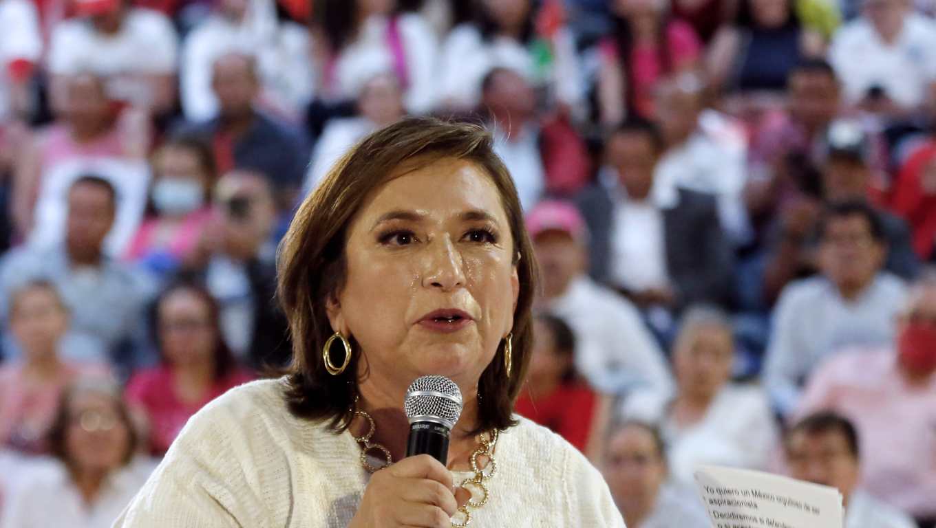 La candidata ha iniciado su campaña para llegar a la presidencia. (Foto Prensa Libre: EFE/ Francisco Guasco)