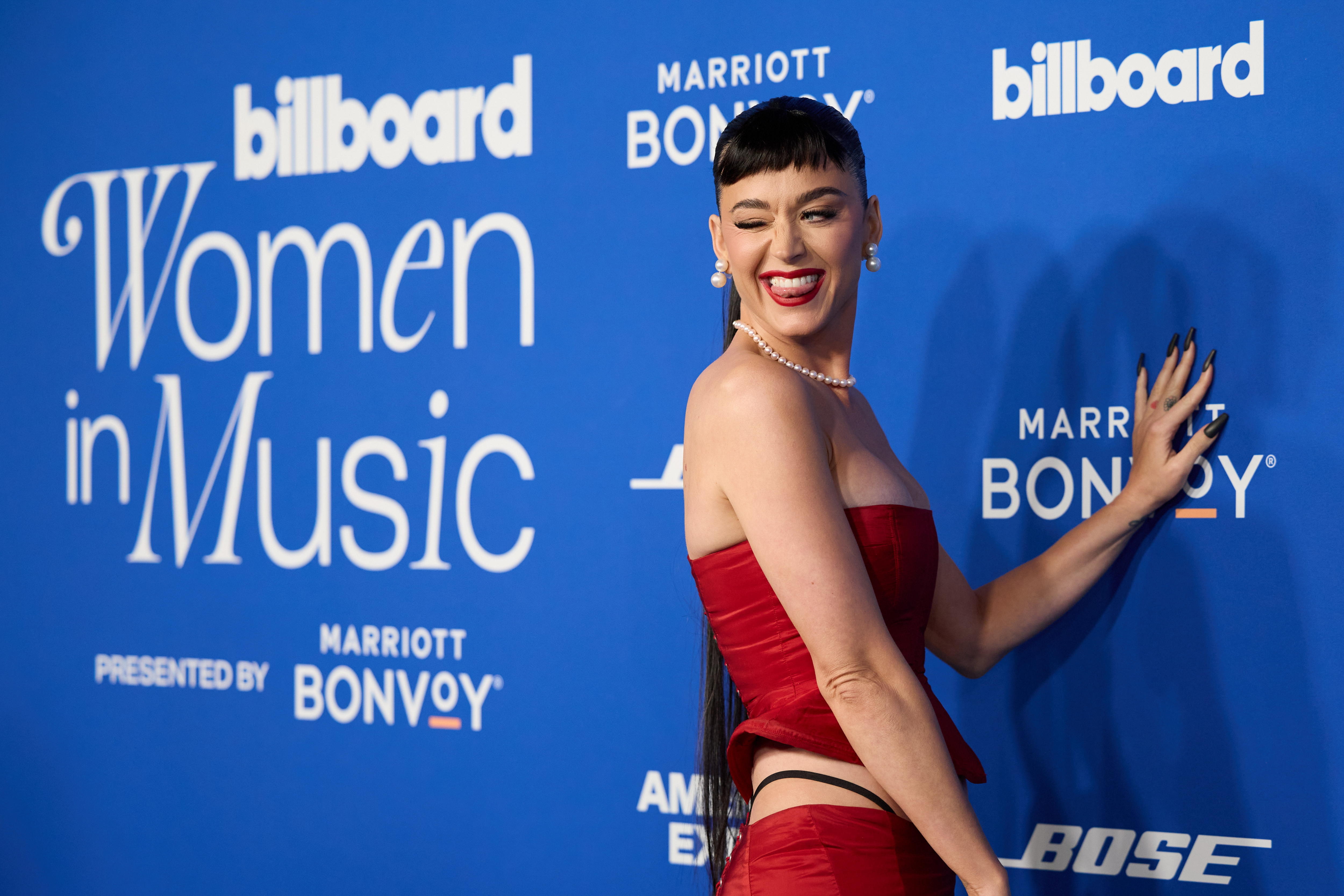 Los Angeles (United States), 07/03/2024.- US singer-songwriter Katy Perry arrives to the 2024 Billboard Women in Music Awards at the YouTube Theater in Los Angeles, California, USA, 06 March 2024. EFE/EPA/ALLISON DINNER