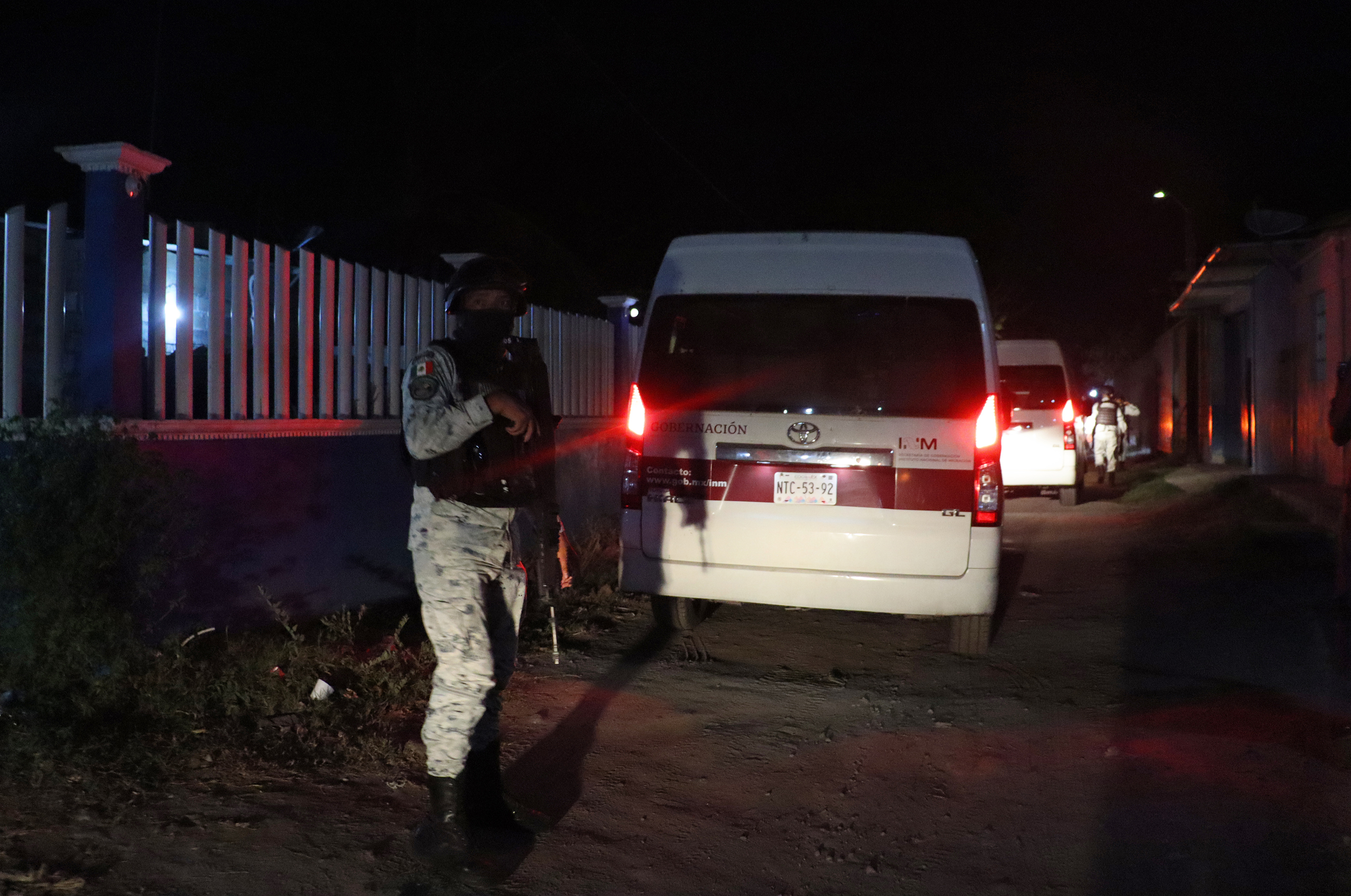 operativo para buscar a migrantes ecuatorianos desaparecidos, presuntamente secuestrados, en la localidad de Puerto Chiapas