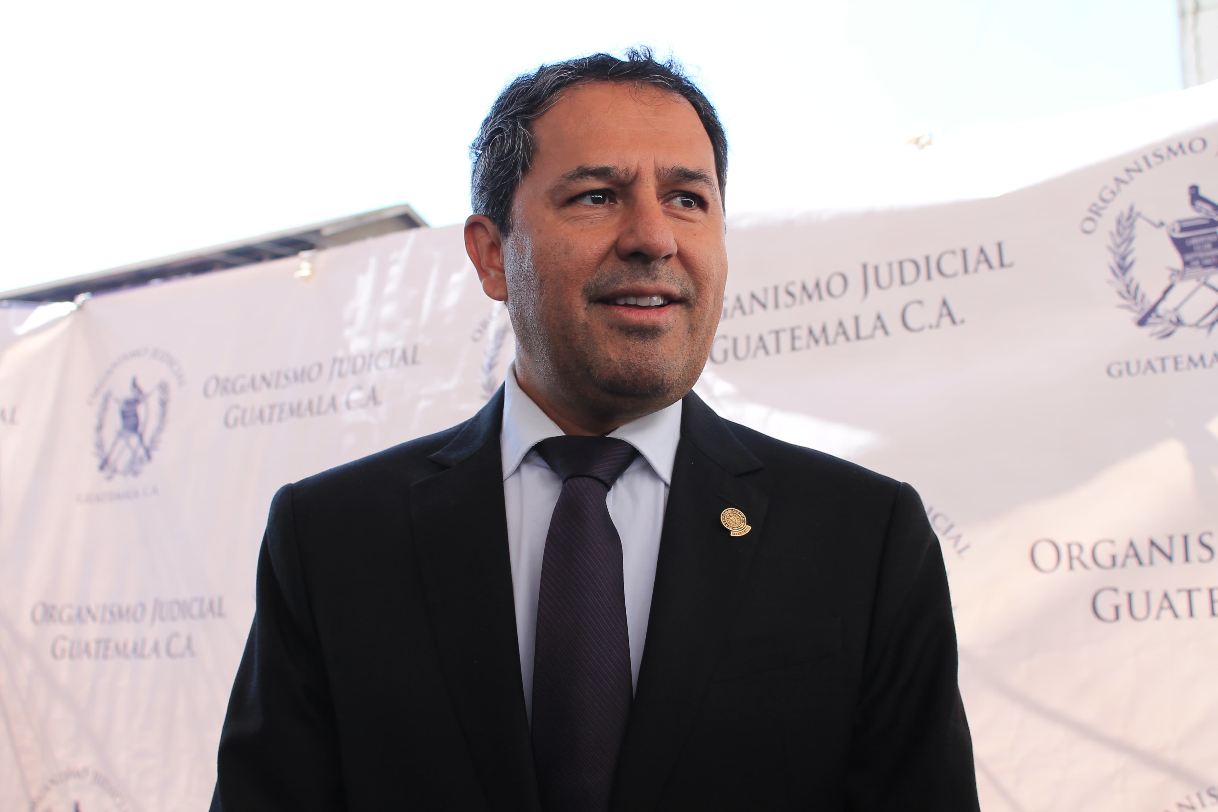 Ãscar Cruz, presidente del Organismo Judicial (OJ) y de la Corte Suprema de Justicia. (Foto Prensa Libre: Michelle VelÃ¡squez)