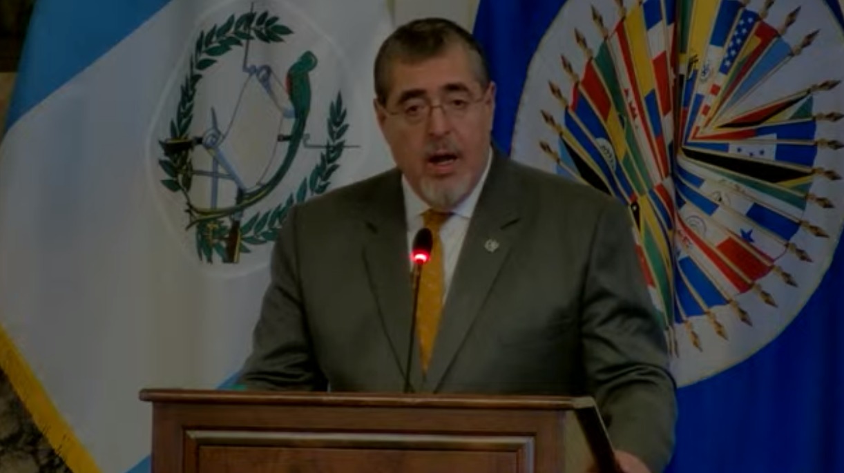 Presidente Arévalo pide a la OEA apoyo para acompañar la elección de la Corte Suprema de Justicia