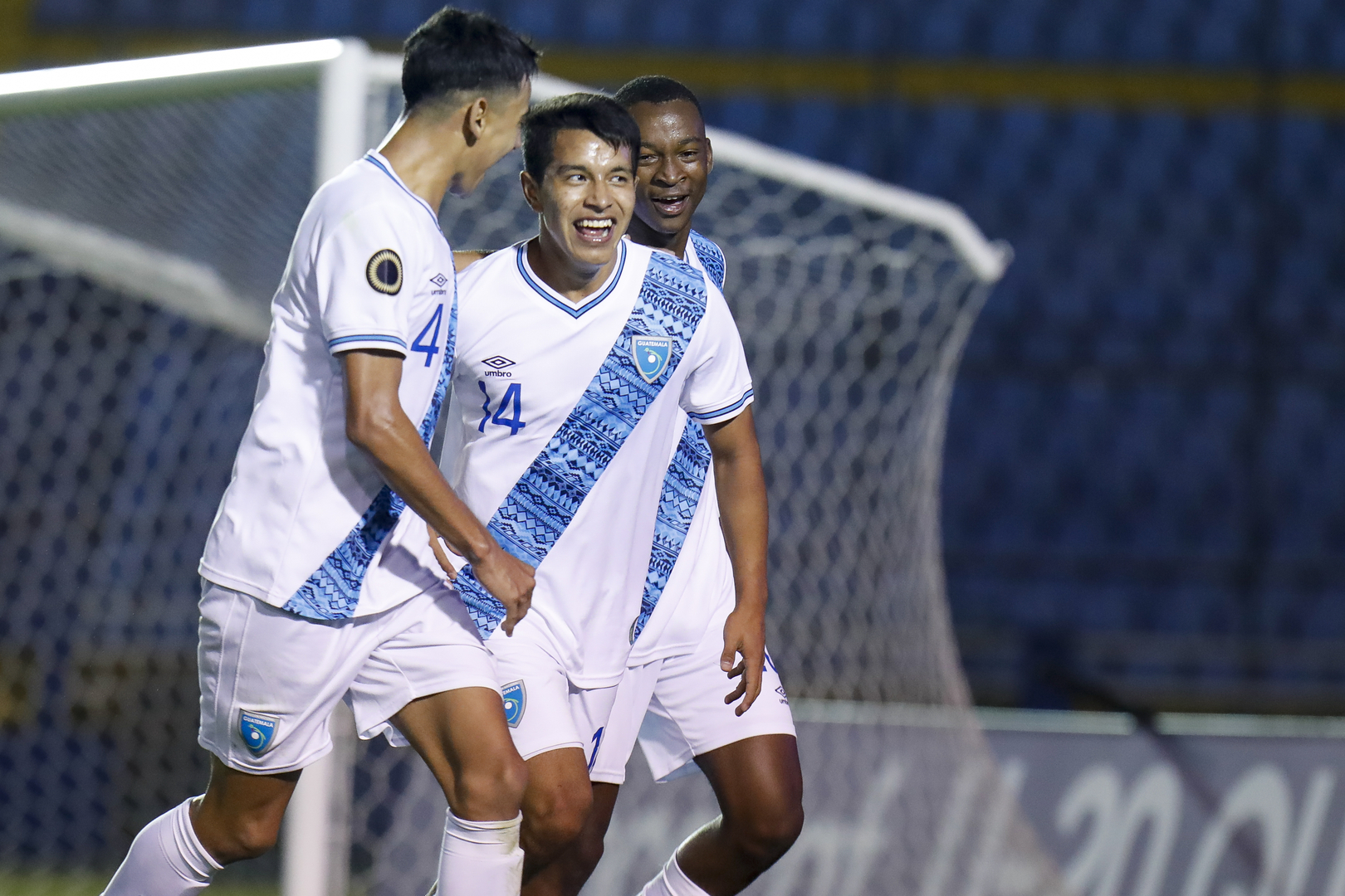GUATEMALA CITY, GUATEMALA. FEBRUARY 29th: Guatemala players celebrating after scoring during the Group C match between Guatemala and Aruba in the Concacaf Under-20 Championship, held at the Doroteo Guamuch Flores stadium, in Guatemala City, Guatemala.

(PHOTO BY NORVIN MENDOZA/STRAFFON IMAGES/MANDATORY CREDIT/EDITORIAL USE/NOT FOR SALE/NOT ARCHIVE)
